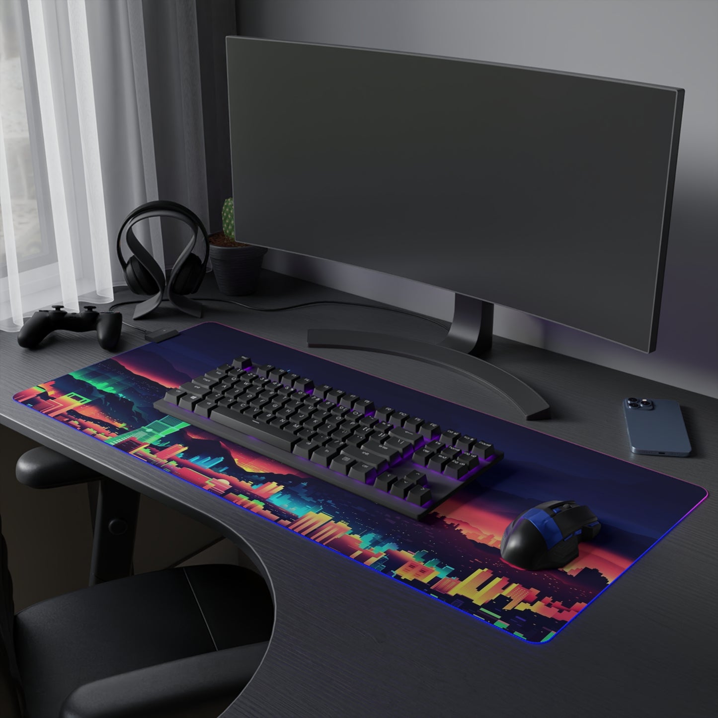 RGB LED Futuristic Gaming Mouse Pad