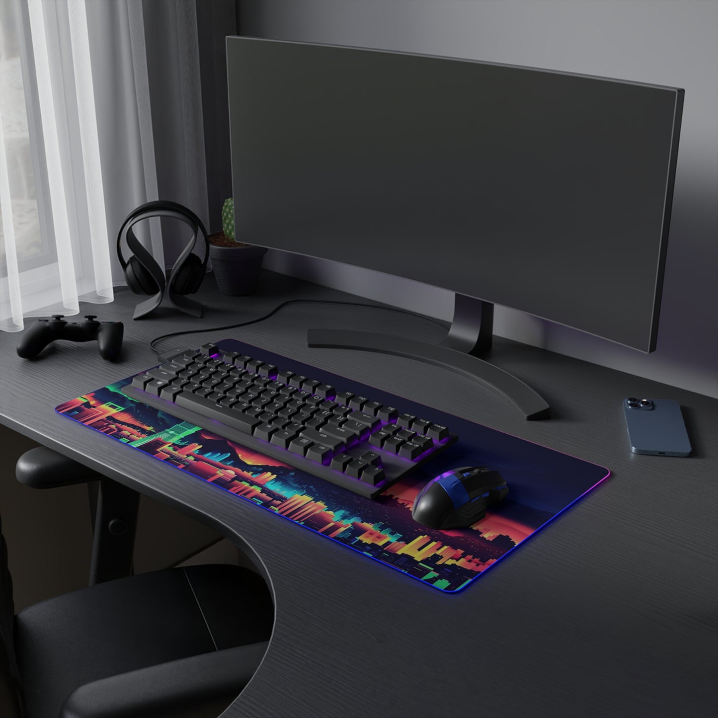 RGB LED Futuristic Gaming Mouse Pad