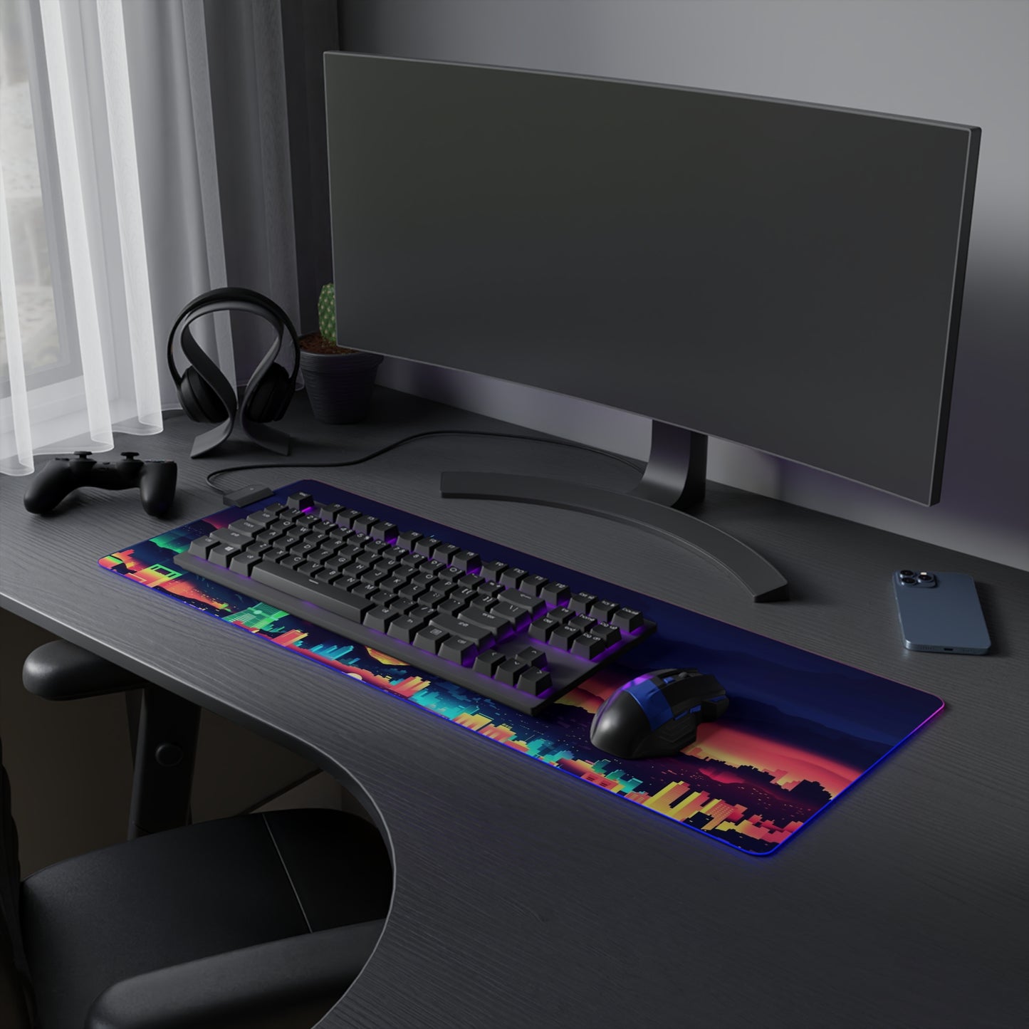 RGB LED Futuristic Gaming Mouse Pad