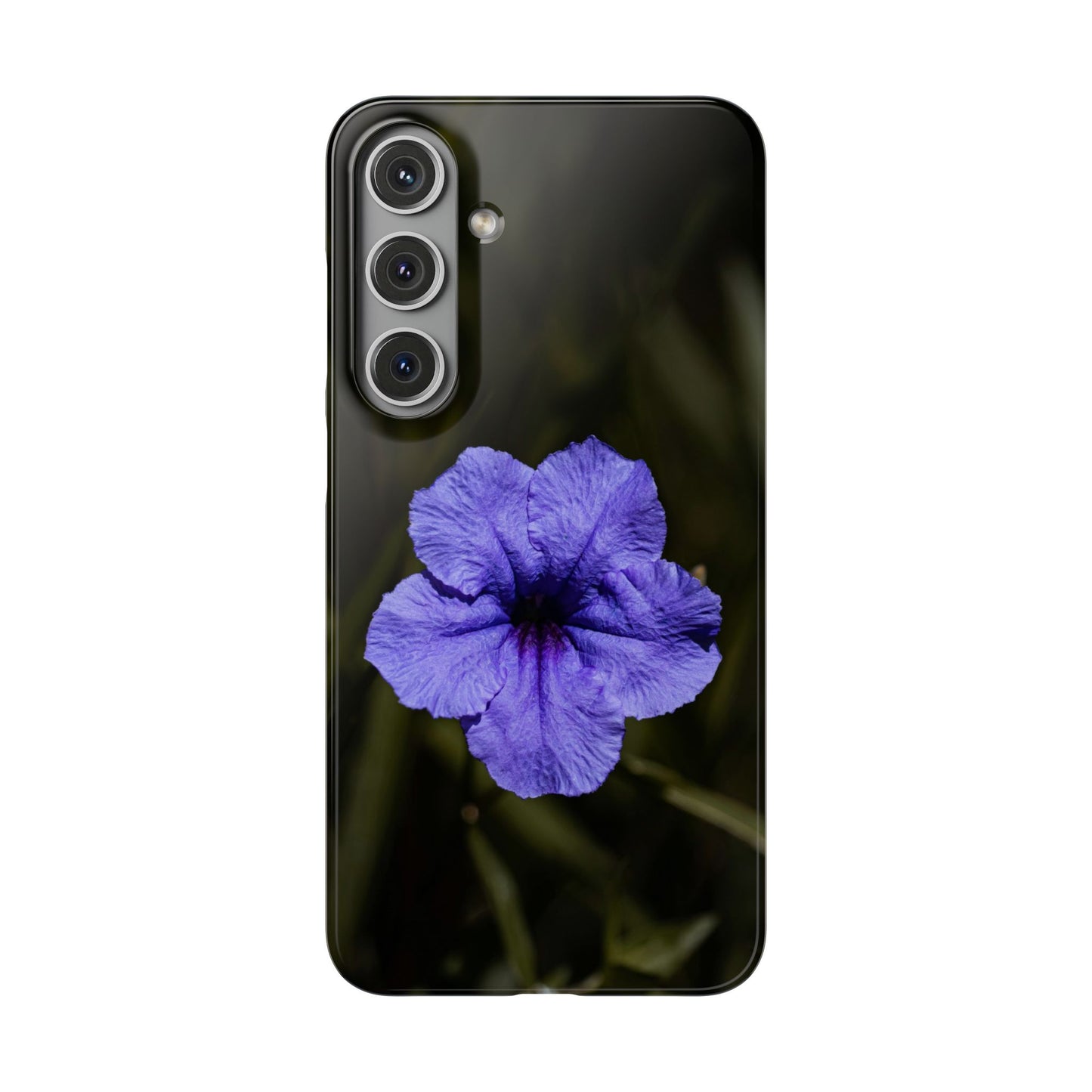 Purple Petunia Phone Case — Floral Snap Case