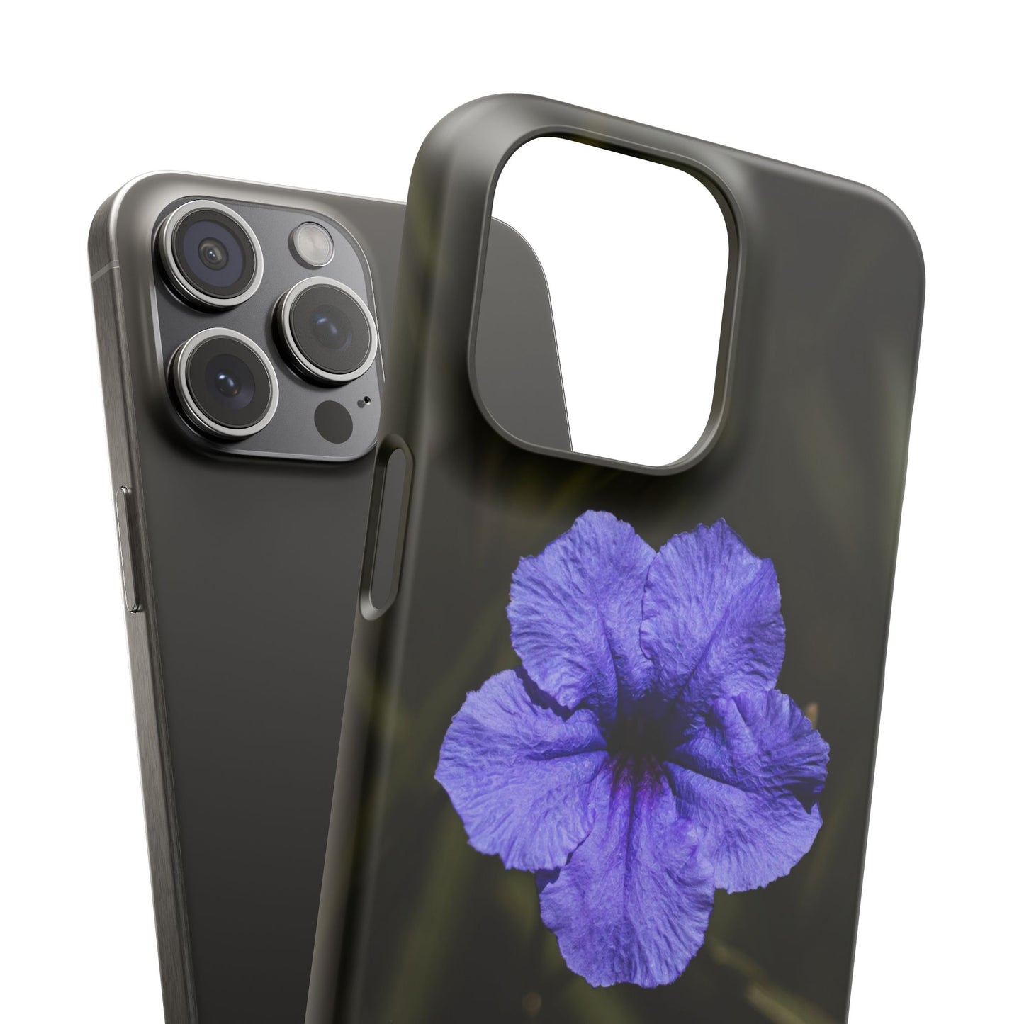 Floral Purple Petunia Phone Case — Slim Snap Case with Single Bloom