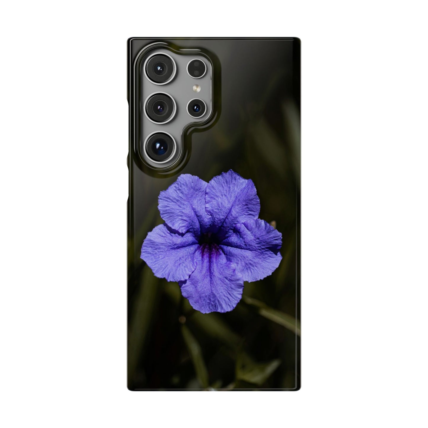 Purple Petunia Phone Case — Floral Snap Case