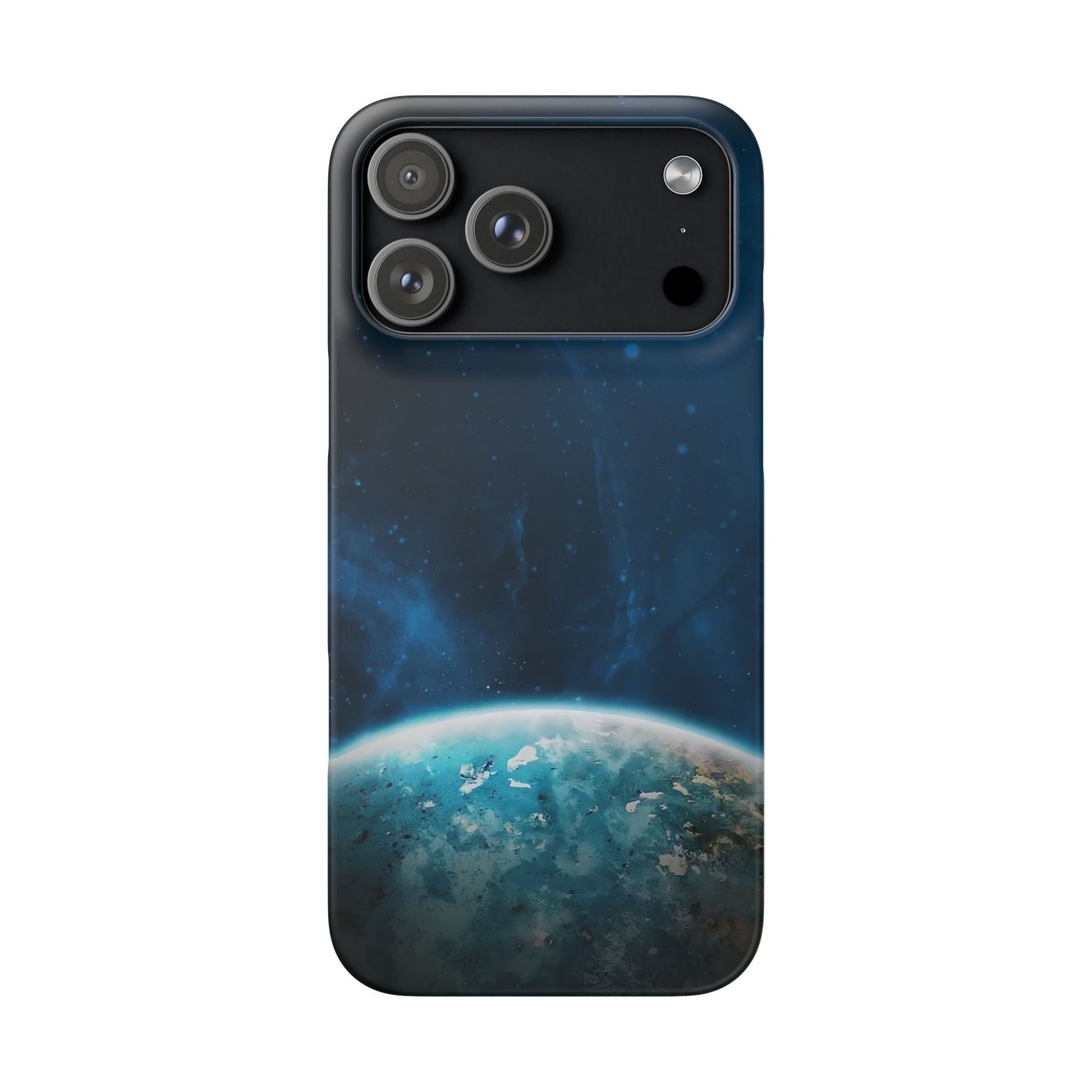 Galaxy Horizon Phone Case — Blue Space Planet Snap Case