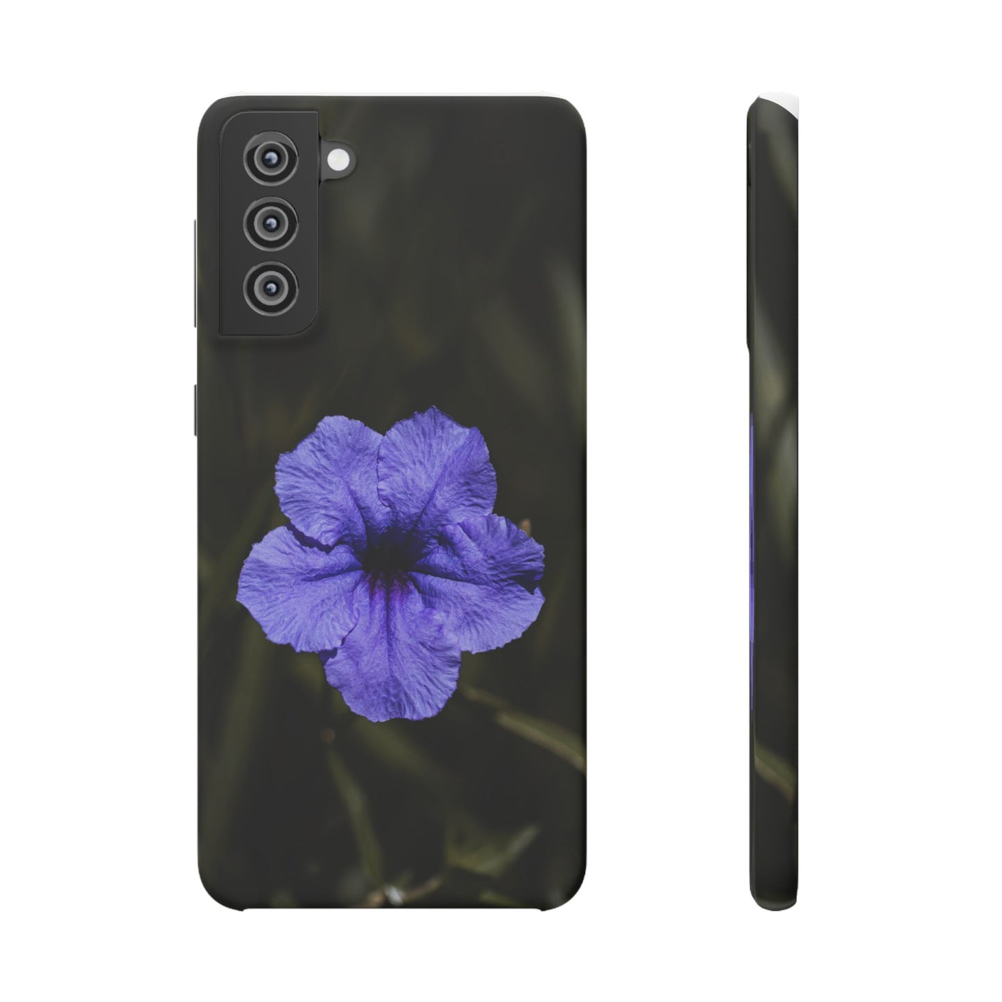 Purple Petunia Phone Case — Floral Snap Case