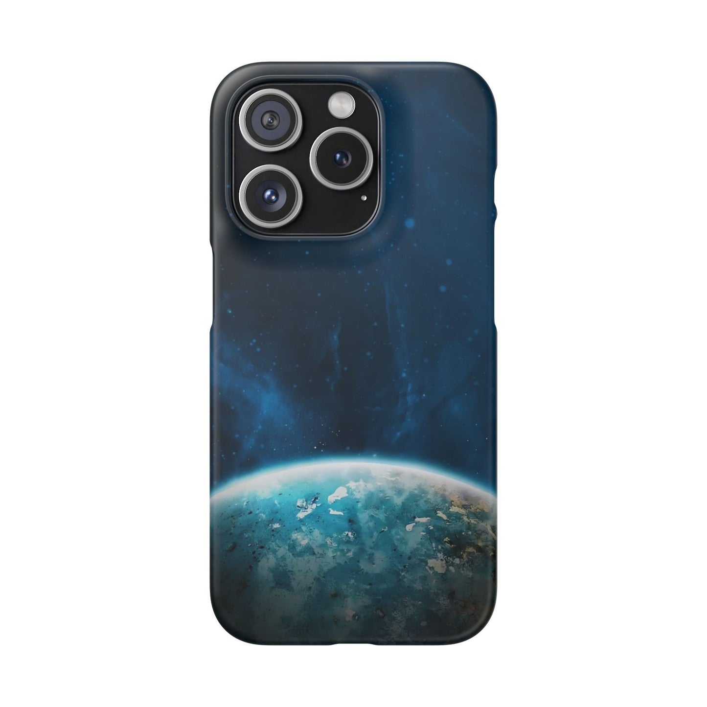 Galaxy Horizon Phone Case — Blue Space Planet Snap Case