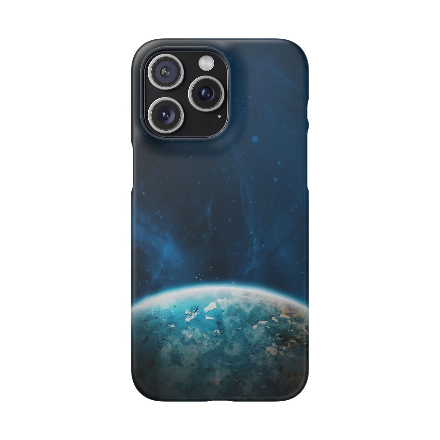 Galaxy Horizon Phone Case — Blue Space Planet Snap Case