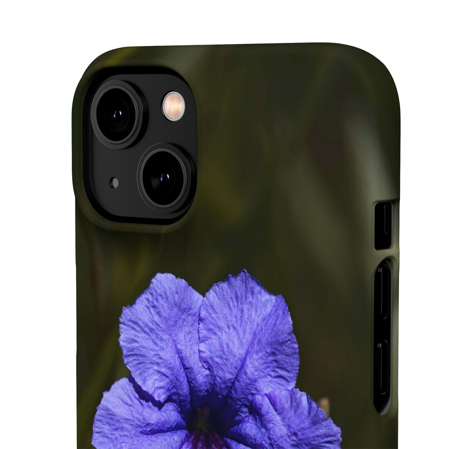 Floral Purple Petunia Phone Case — Slim Snap Case with Single Bloom