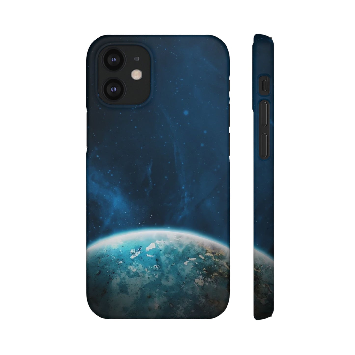 Galaxy Horizon Phone Case — Blue Space Planet Snap Case