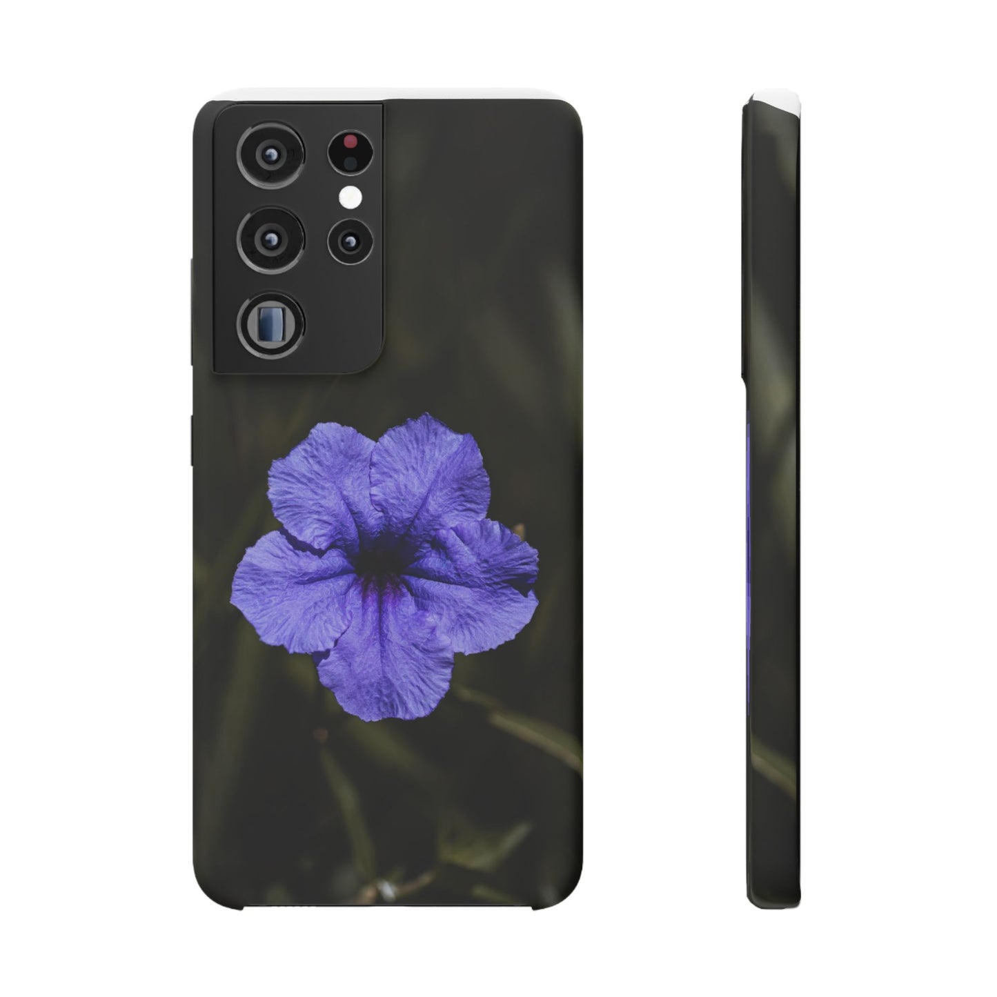 Purple Petunia Phone Case — Floral Snap Case