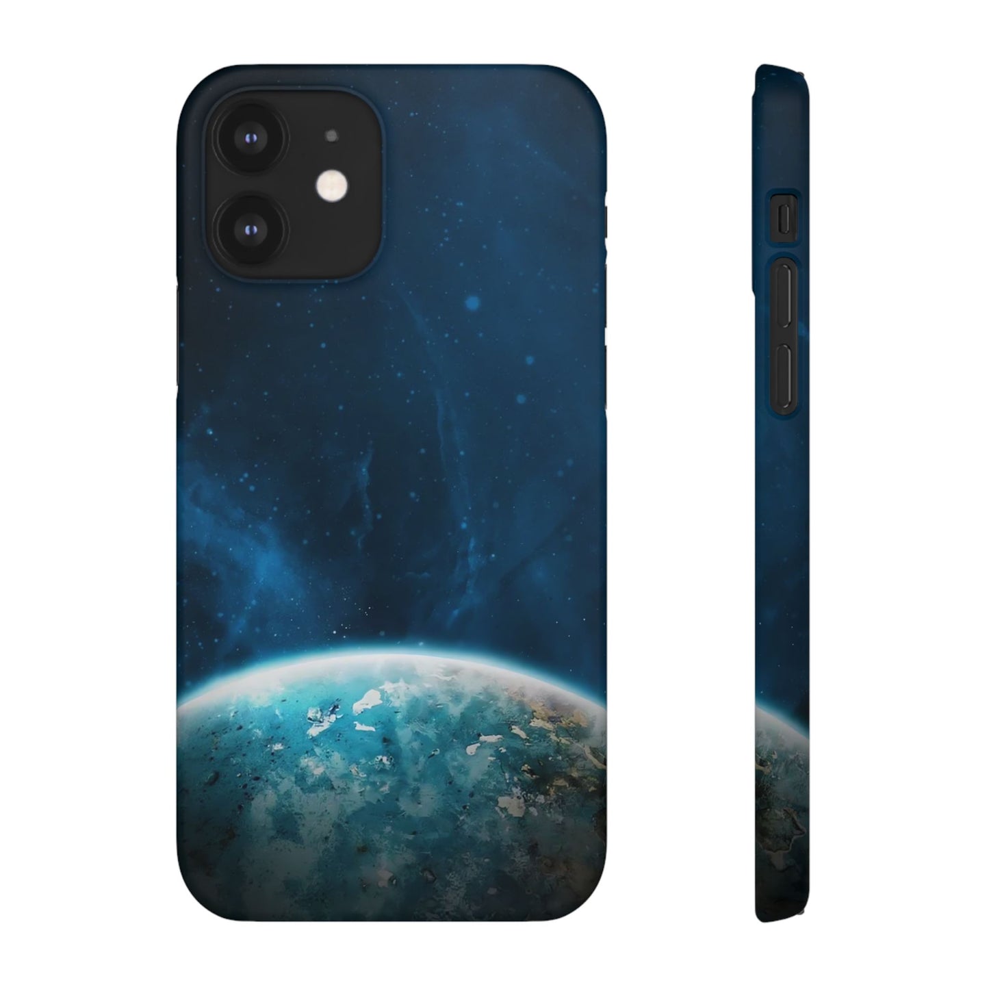 Galaxy Horizon Phone Case — Blue Space Planet Snap Case
