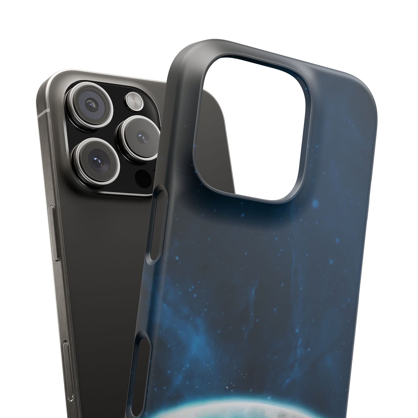 Galaxy Horizon Phone Case — Blue Space Planet Snap Case