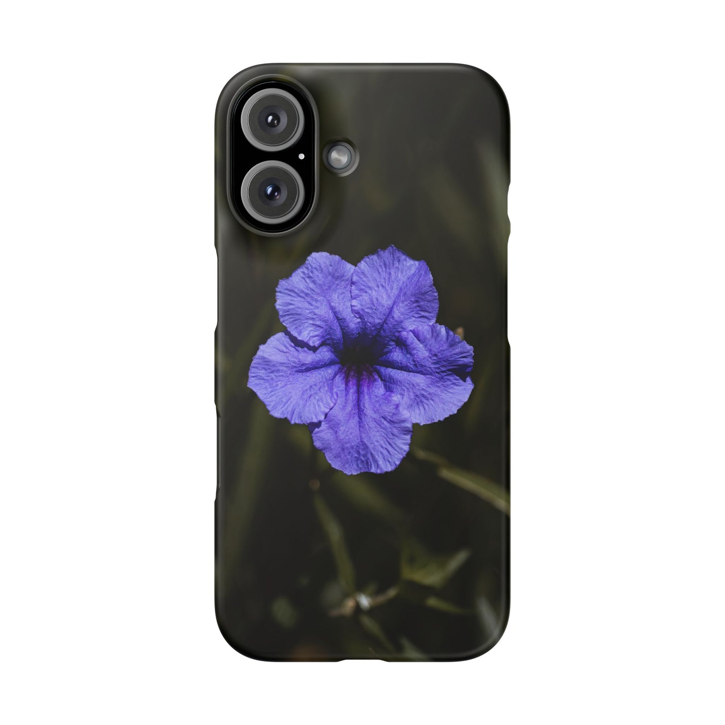 Floral Purple Petunia Phone Case — Slim Snap Case with Single Bloom