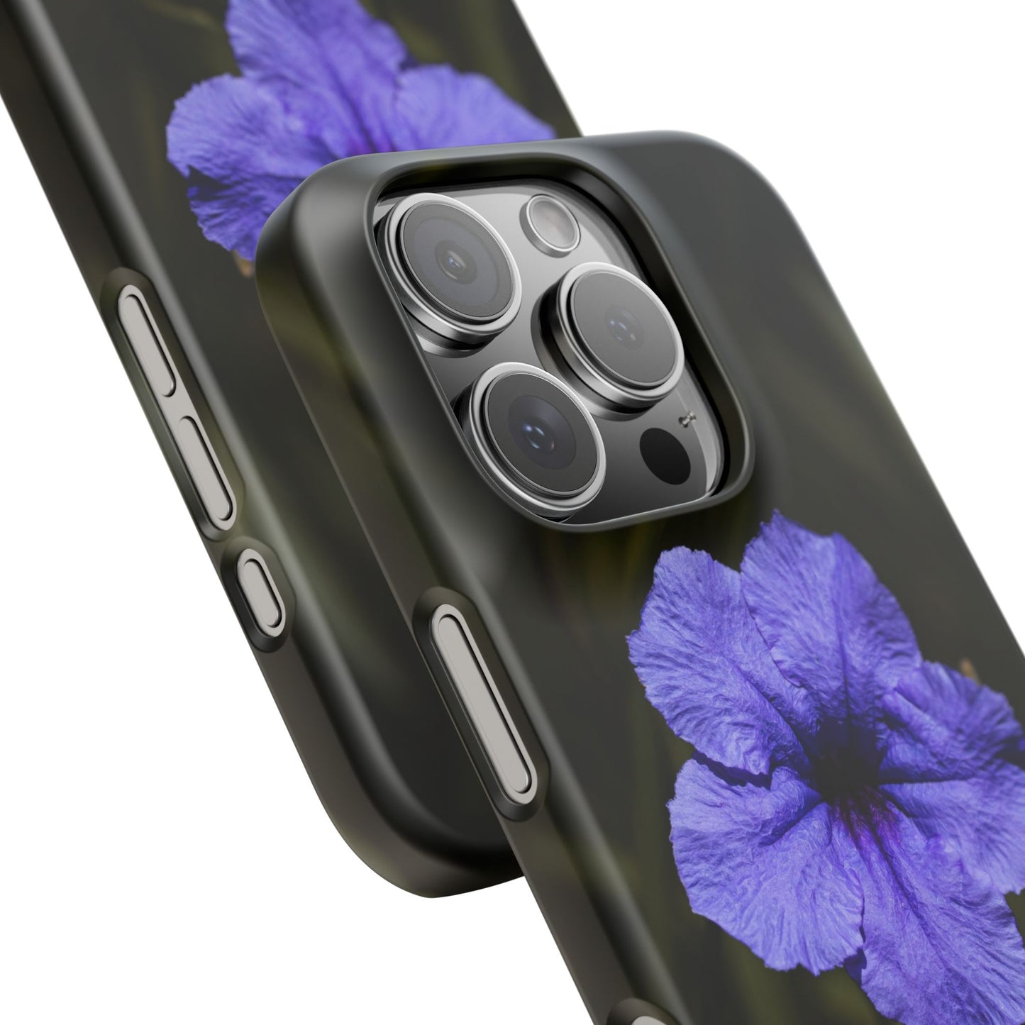 Floral Purple Petunia Phone Case — Slim Snap Case with Single Bloom
