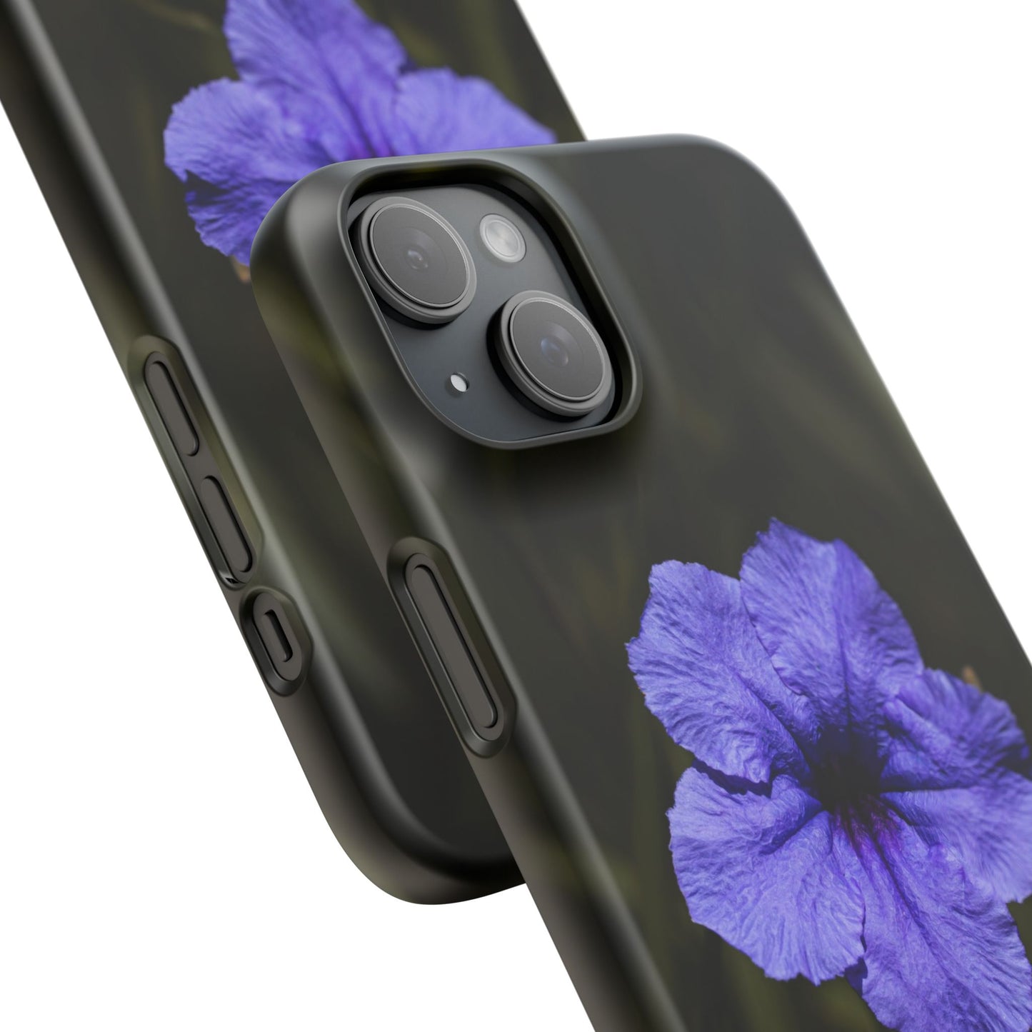 Floral Purple Petunia Phone Case — Slim Snap Case with Single Bloom
