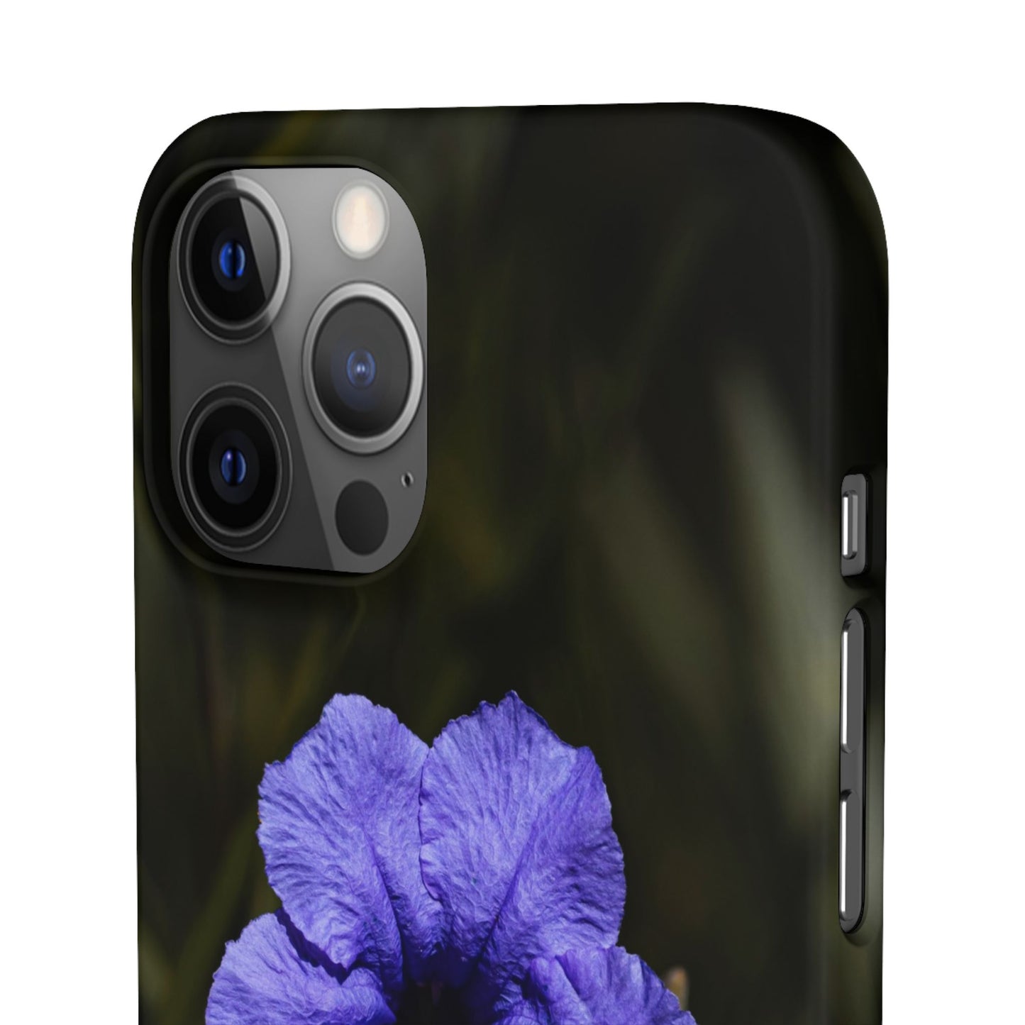 Floral Purple Petunia Phone Case — Slim Snap Case with Single Bloom