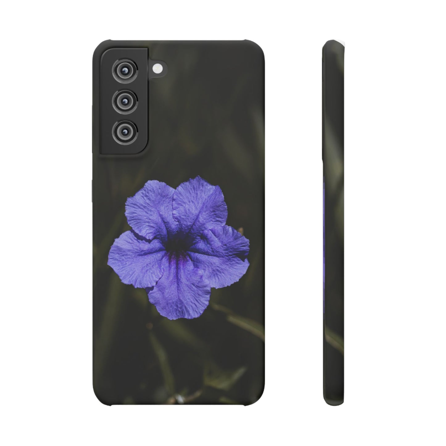 Purple Petunia Phone Case — Floral Snap Case