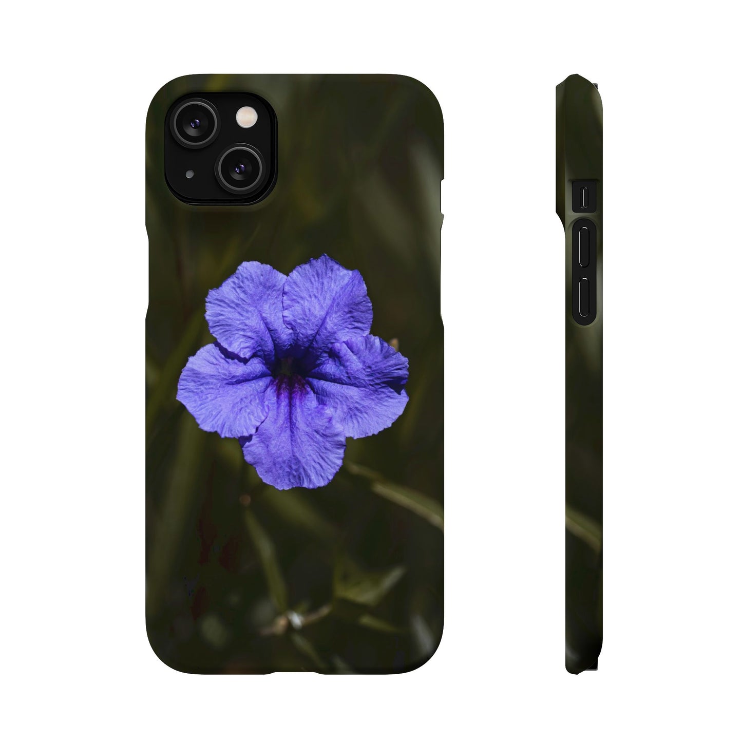 Floral Purple Petunia Phone Case — Slim Snap Case with Single Bloom