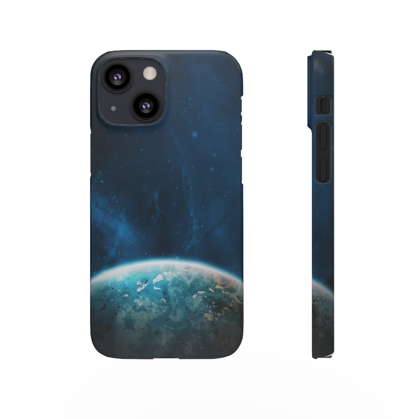 Galaxy Horizon Phone Case — Blue Space Planet Snap Case