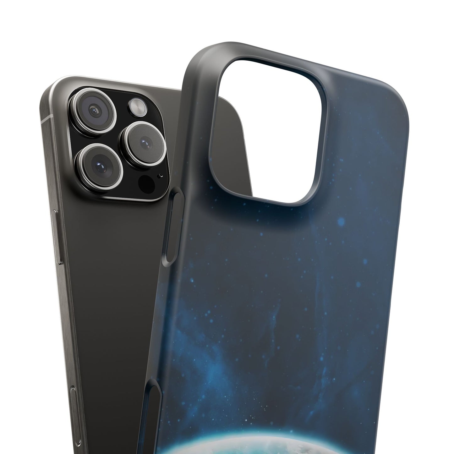 Galaxy Horizon Phone Case — Blue Space Planet Snap Case