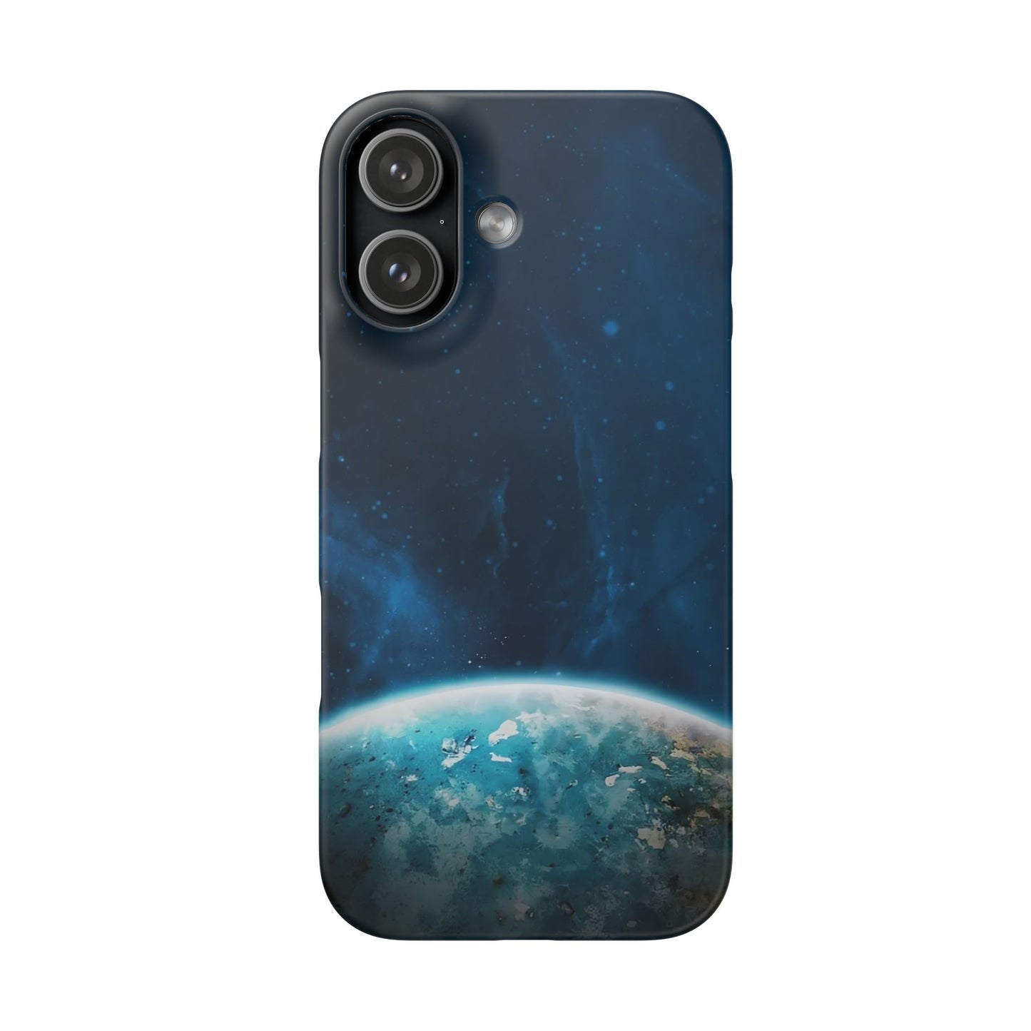 Galaxy Horizon Phone Case — Blue Space Planet Snap Case