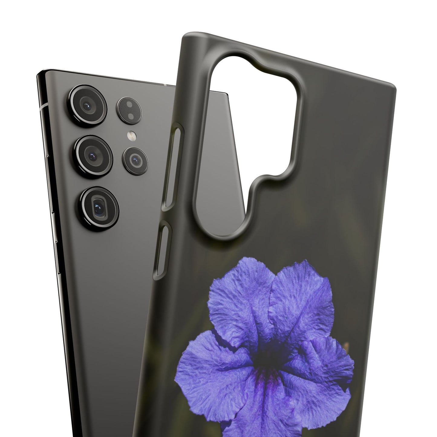 Purple Petunia Phone Case — Floral Snap Case