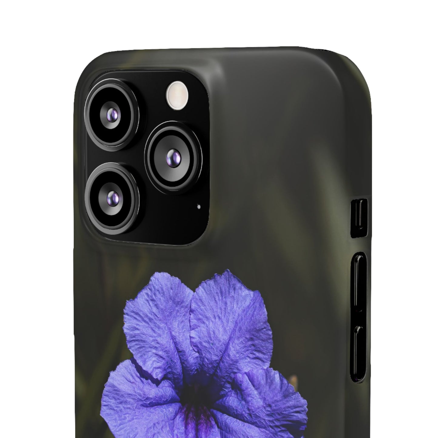 Floral Purple Petunia Phone Case — Slim Snap Case with Single Bloom