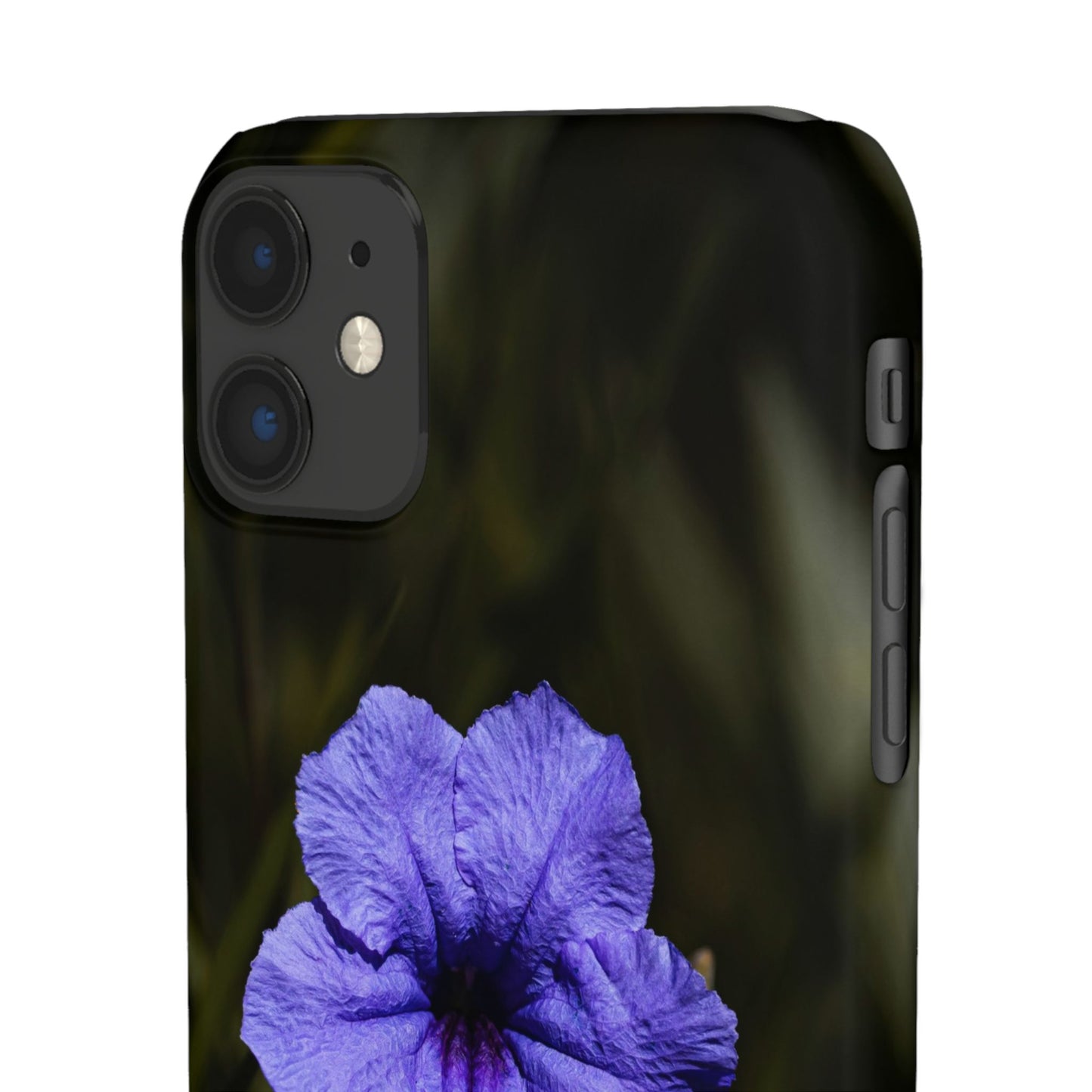 Floral Purple Petunia Phone Case — Slim Snap Case with Single Bloom