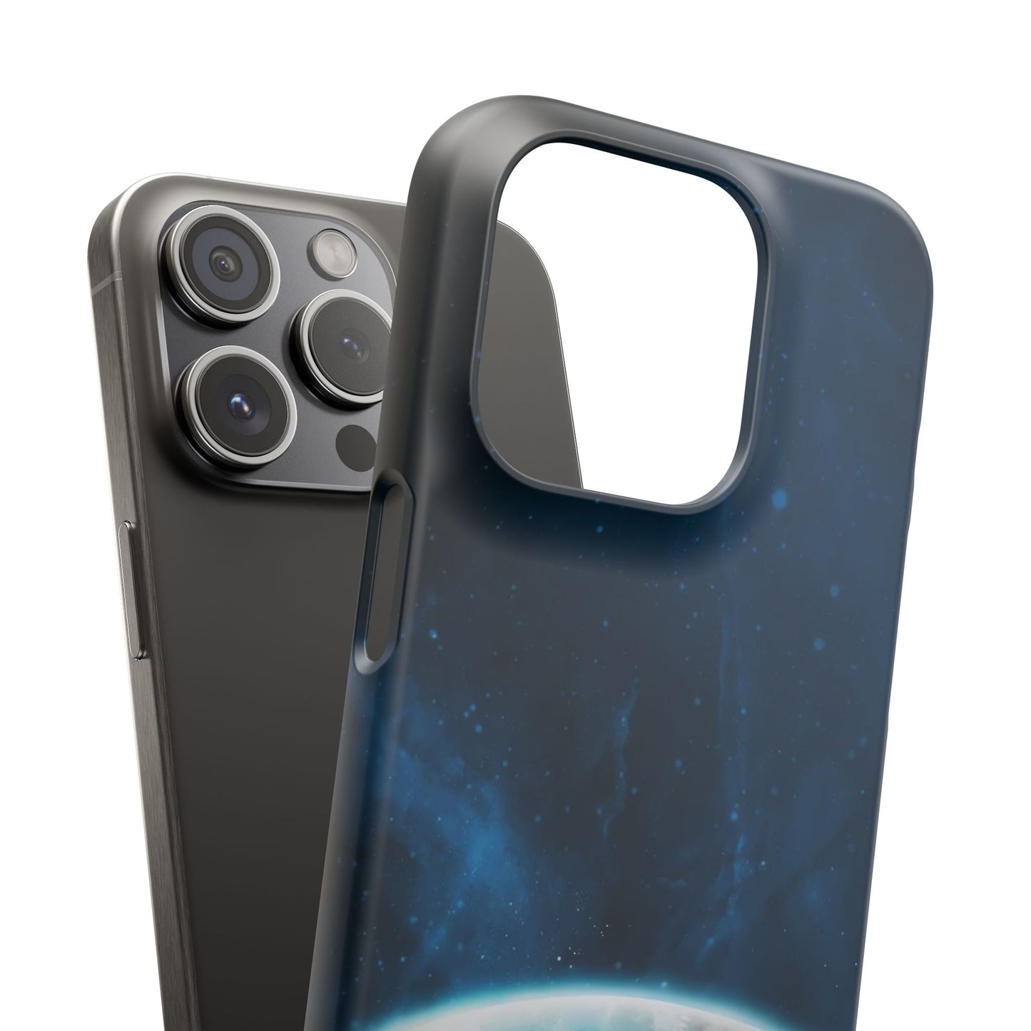 Galaxy Horizon Phone Case — Blue Space Planet Snap Case