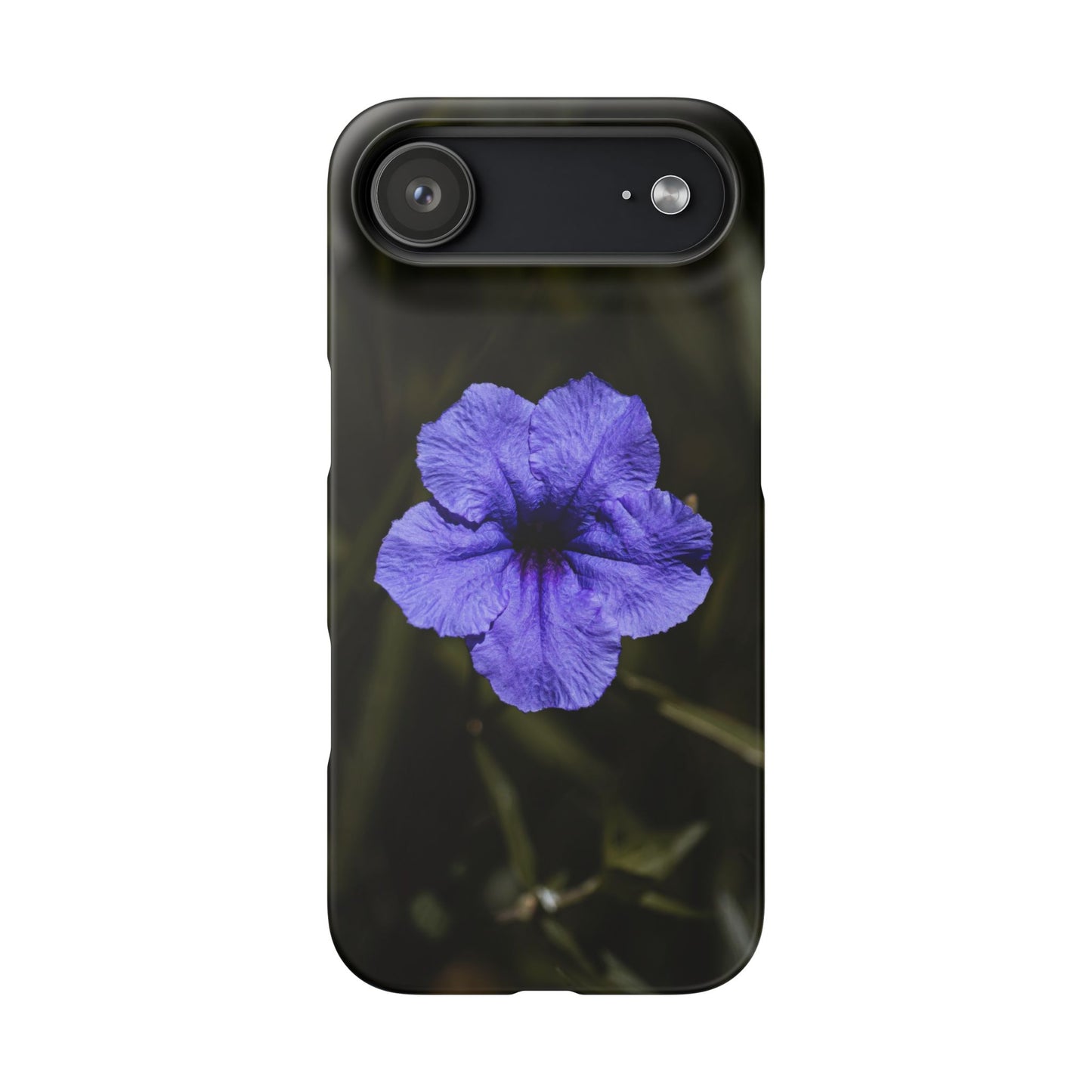 Floral Purple Petunia Phone Case — Slim Snap Case with Single Bloom