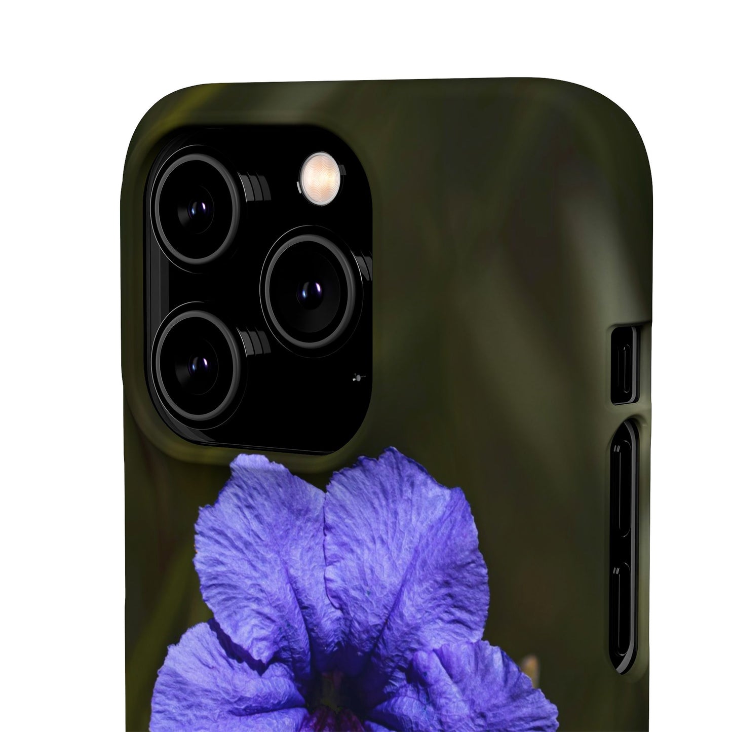 Floral Purple Petunia Phone Case — Slim Snap Case with Single Bloom