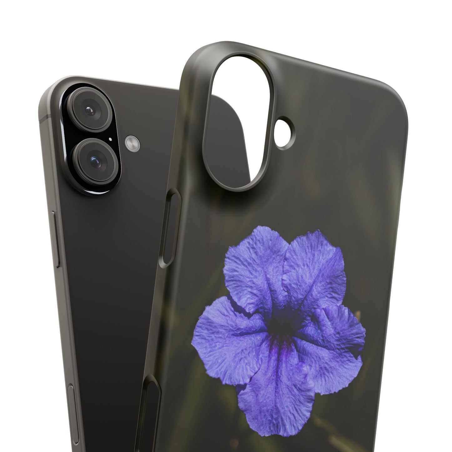 Floral Purple Petunia Phone Case — Slim Snap Case with Single Bloom