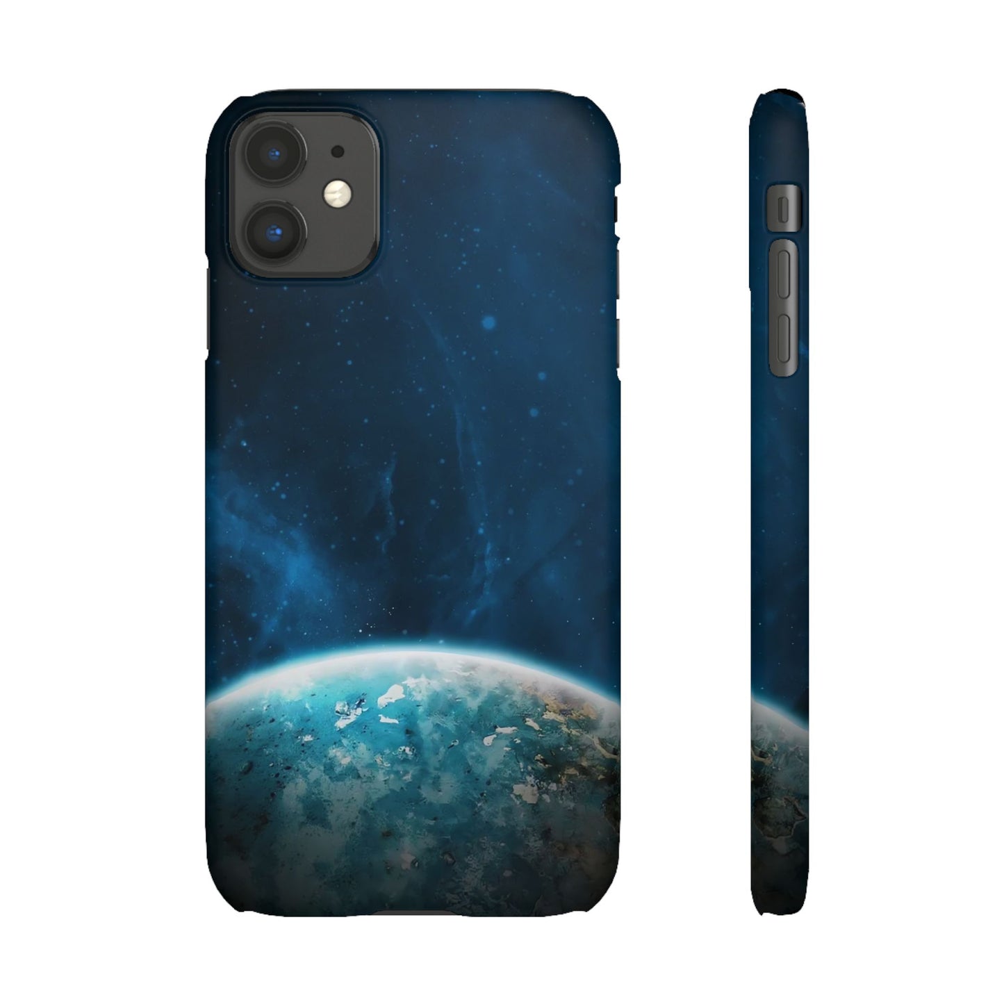 Galaxy Horizon Phone Case — Blue Space Planet Snap Case