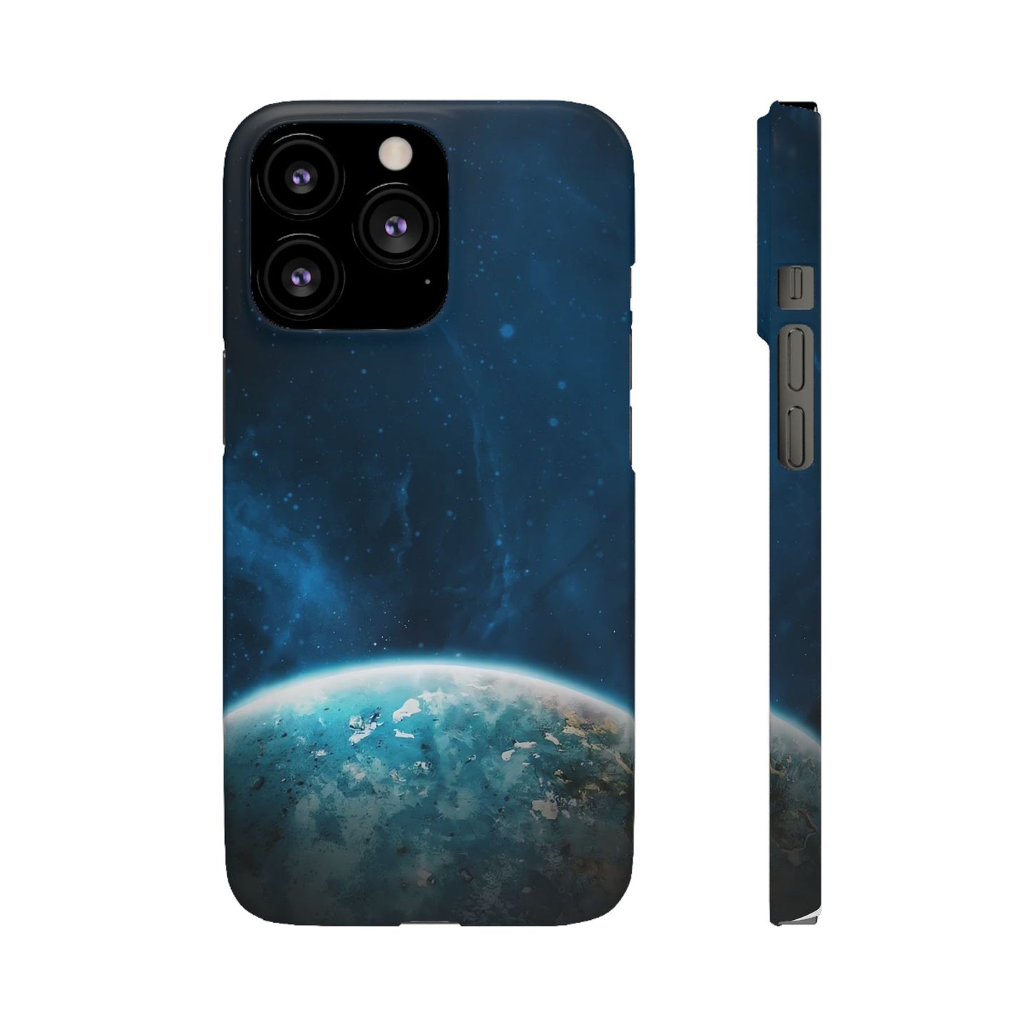Galaxy Horizon Phone Case — Blue Space Planet Snap Case