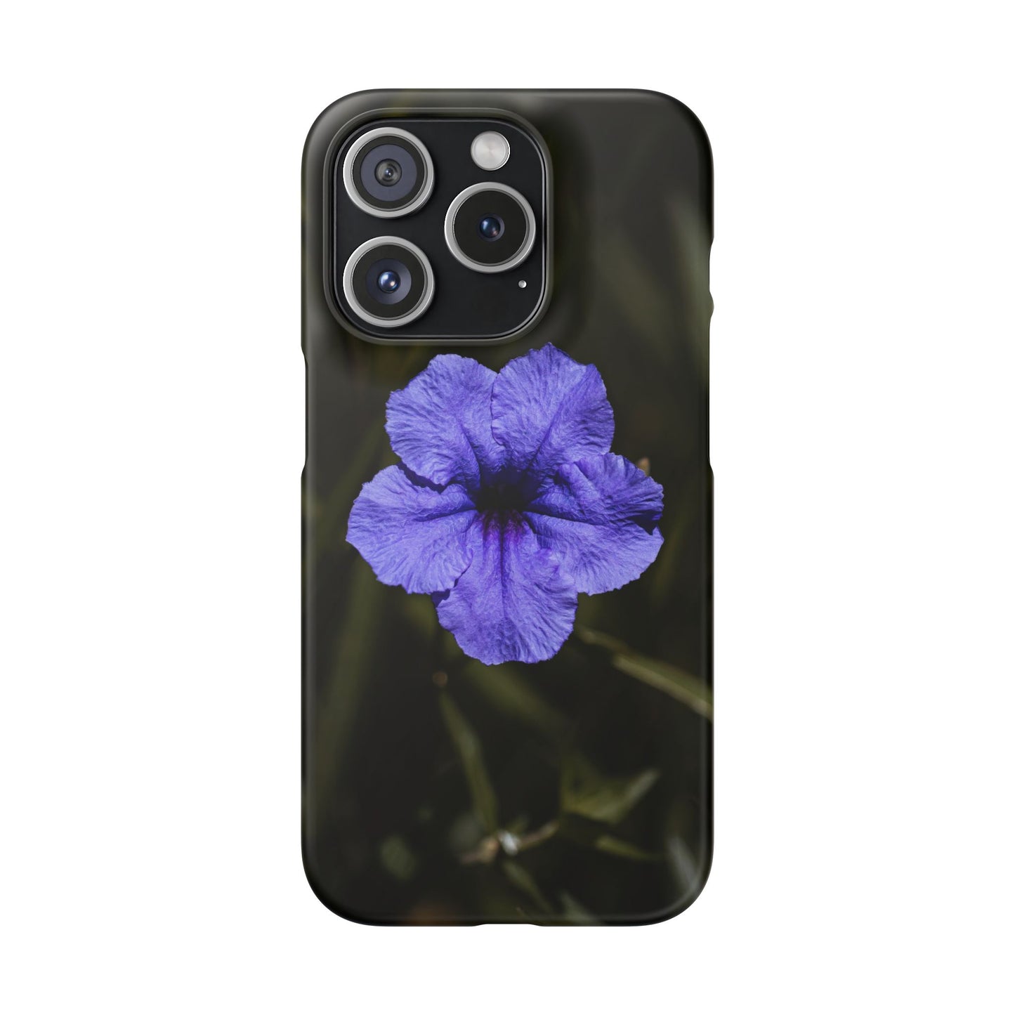 Floral Purple Petunia Phone Case — Slim Snap Case with Single Bloom