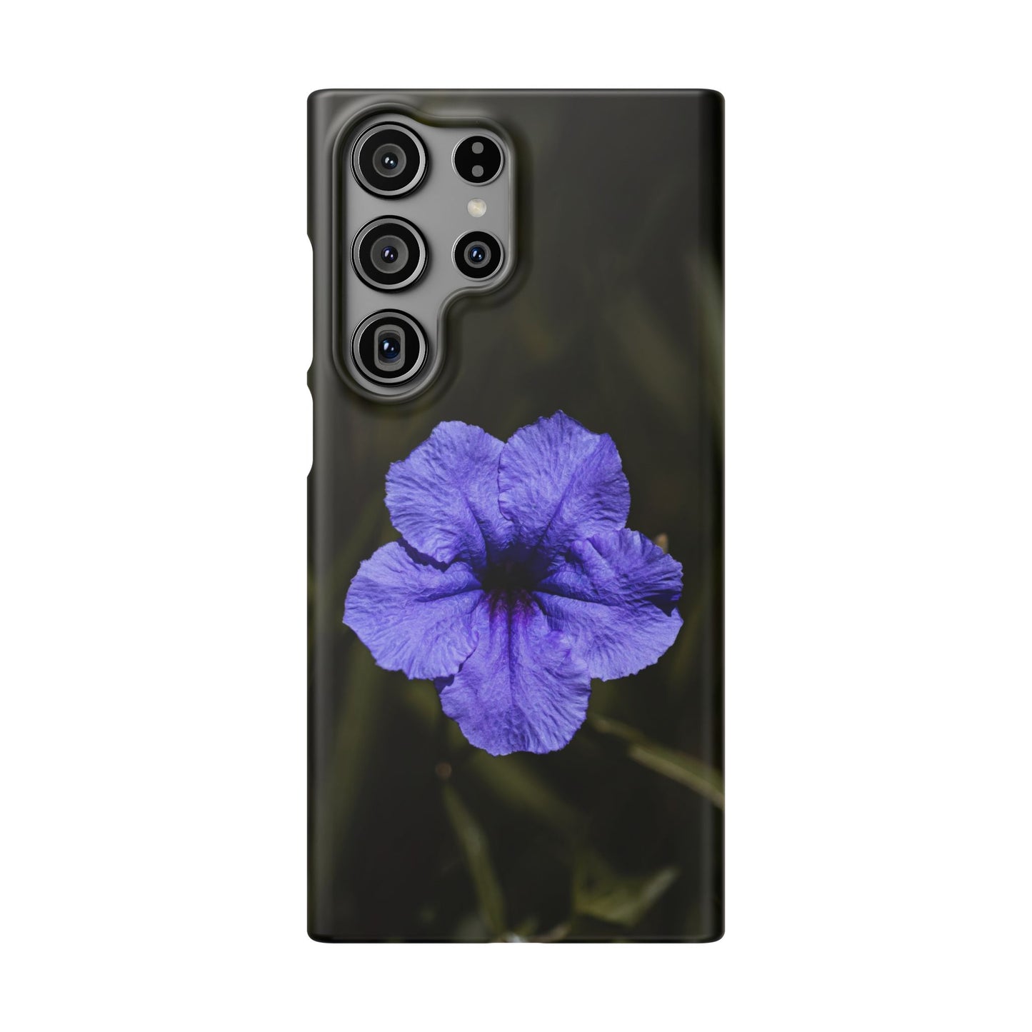 Purple Petunia Phone Case — Floral Snap Case