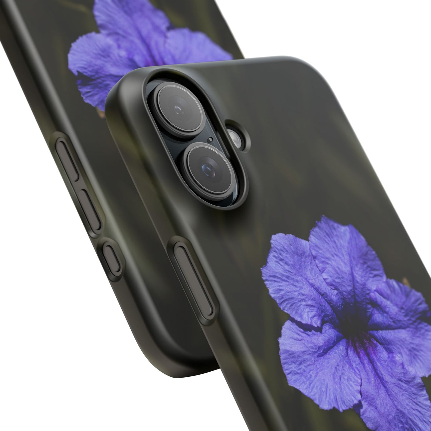 Floral Purple Petunia Phone Case — Slim Snap Case with Single Bloom