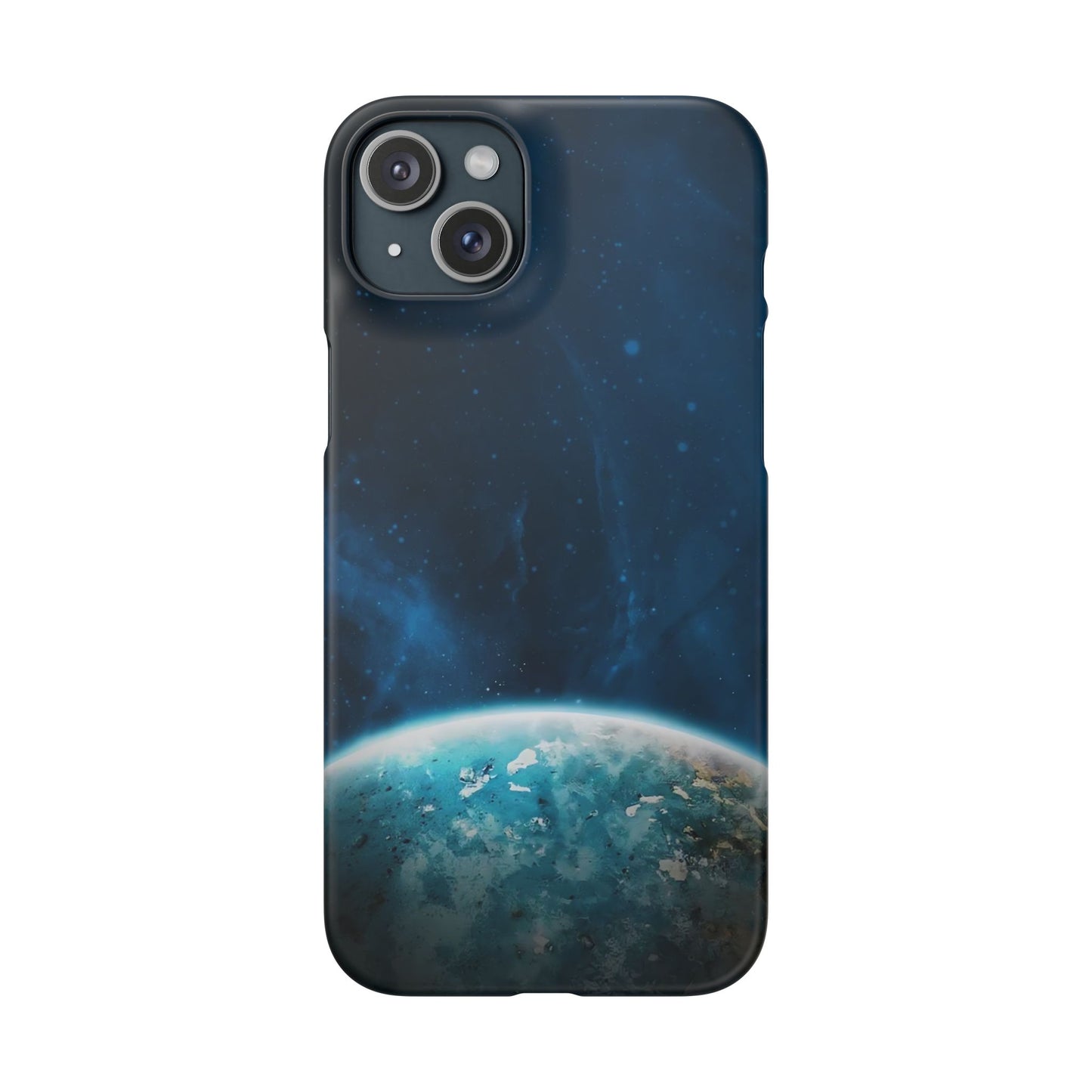 Galaxy Horizon Phone Case — Blue Space Planet Snap Case