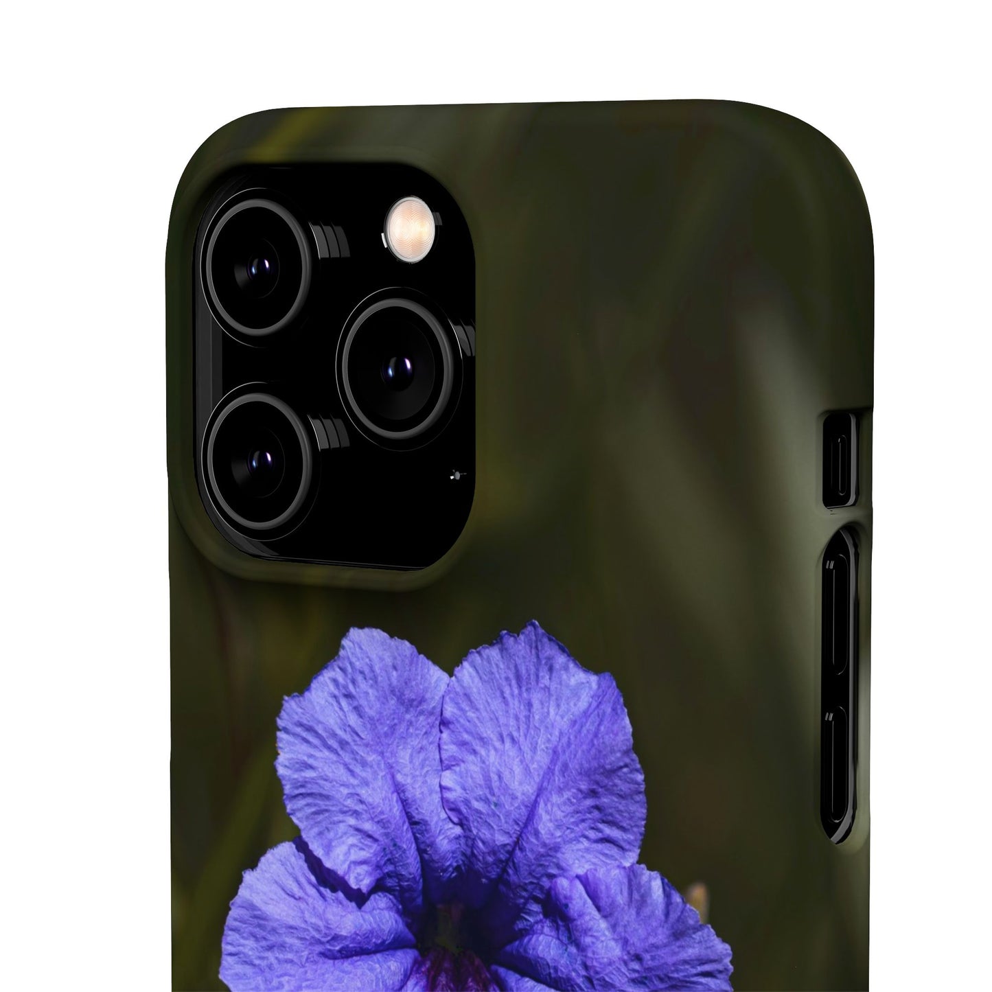 Floral Purple Petunia Phone Case — Slim Snap Case with Single Bloom