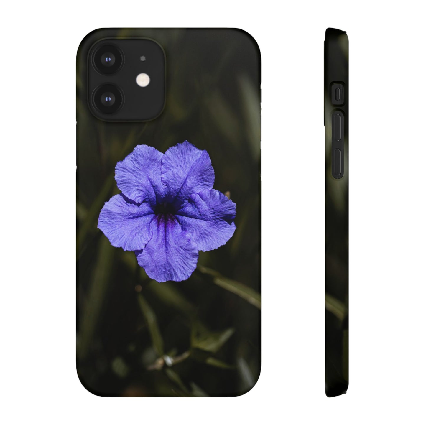 Floral Purple Petunia Phone Case — Slim Snap Case with Single Bloom