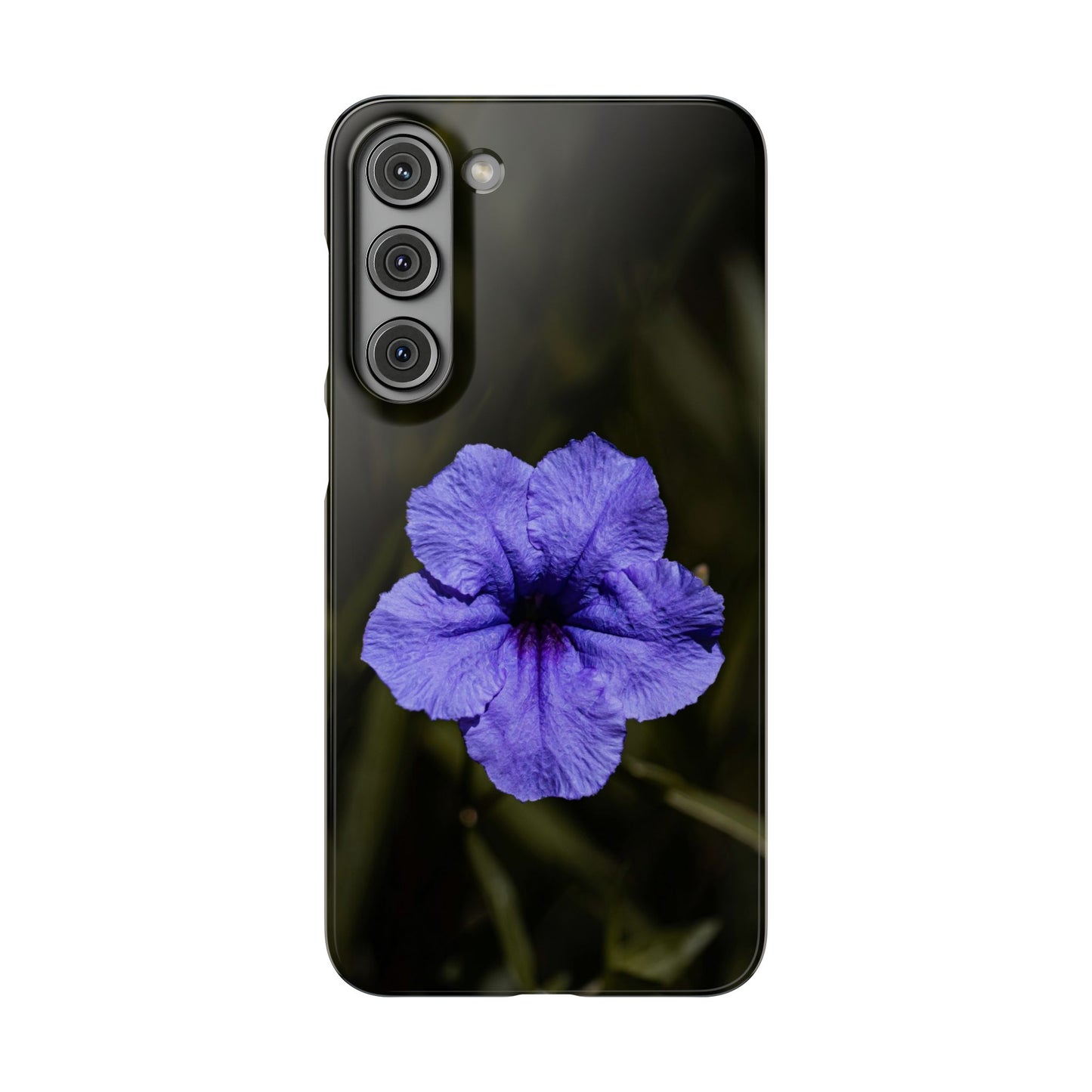 Purple Petunia Phone Case — Floral Snap Case