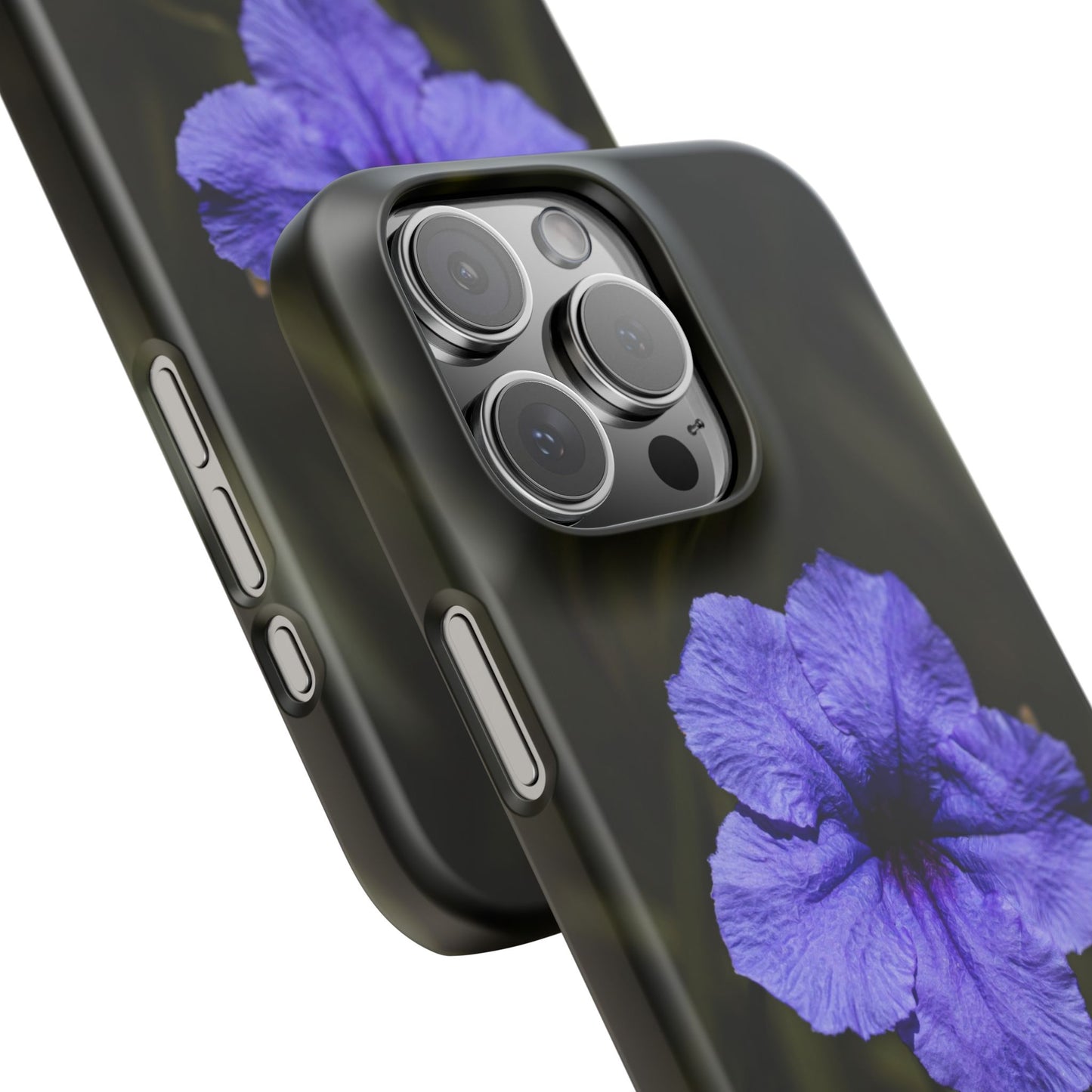 Floral Purple Petunia Phone Case — Slim Snap Case with Single Bloom