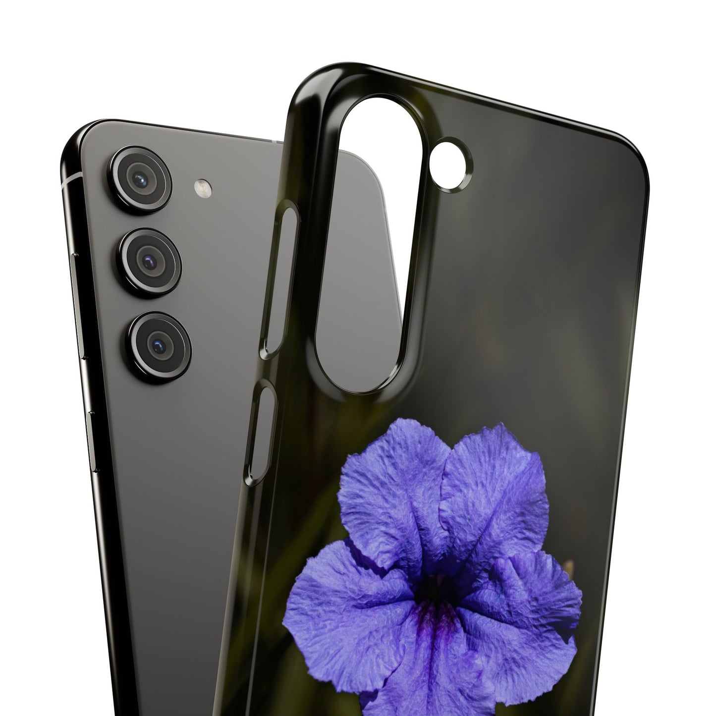 Purple Petunia Phone Case — Floral Snap Case