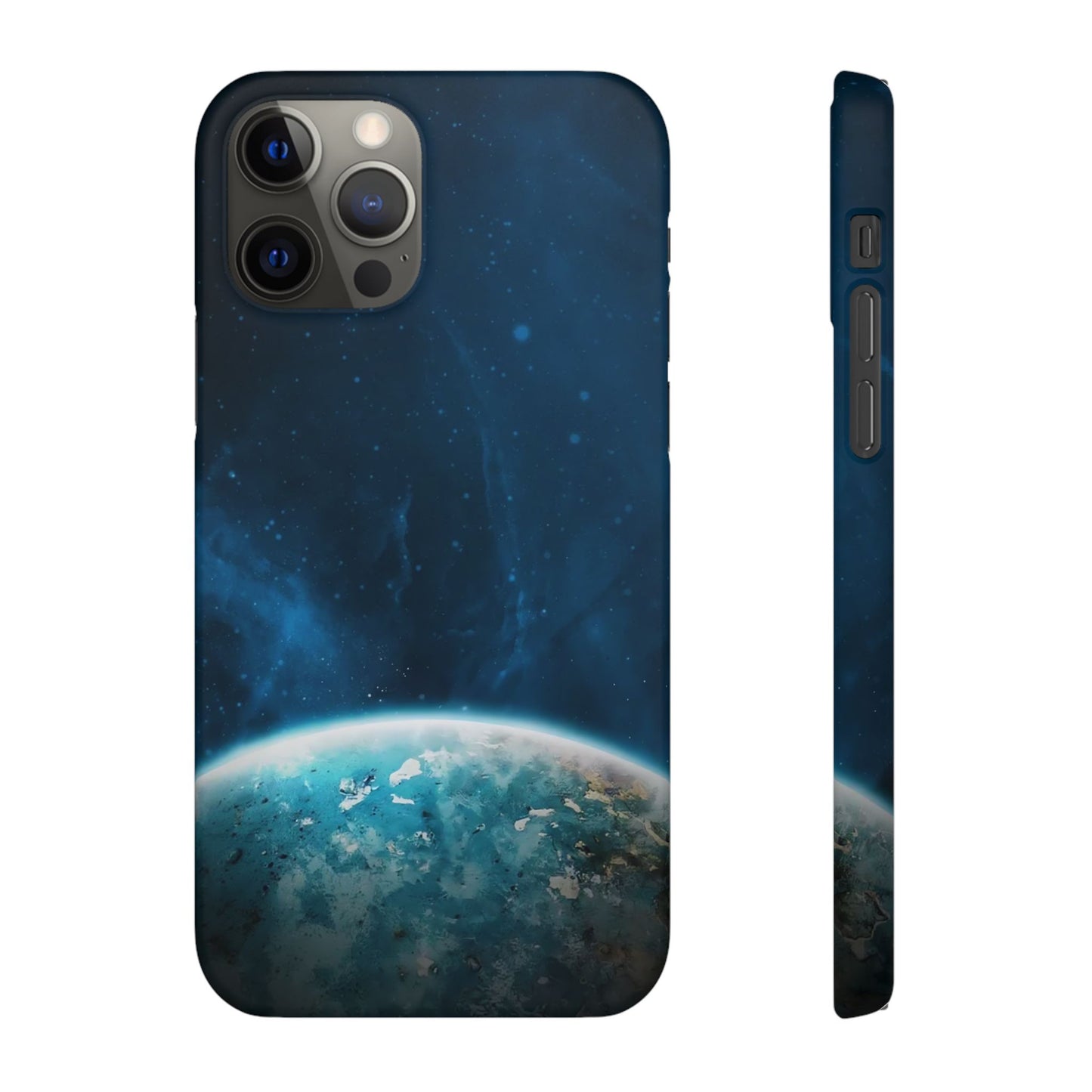 Galaxy Horizon Phone Case — Blue Space Planet Snap Case