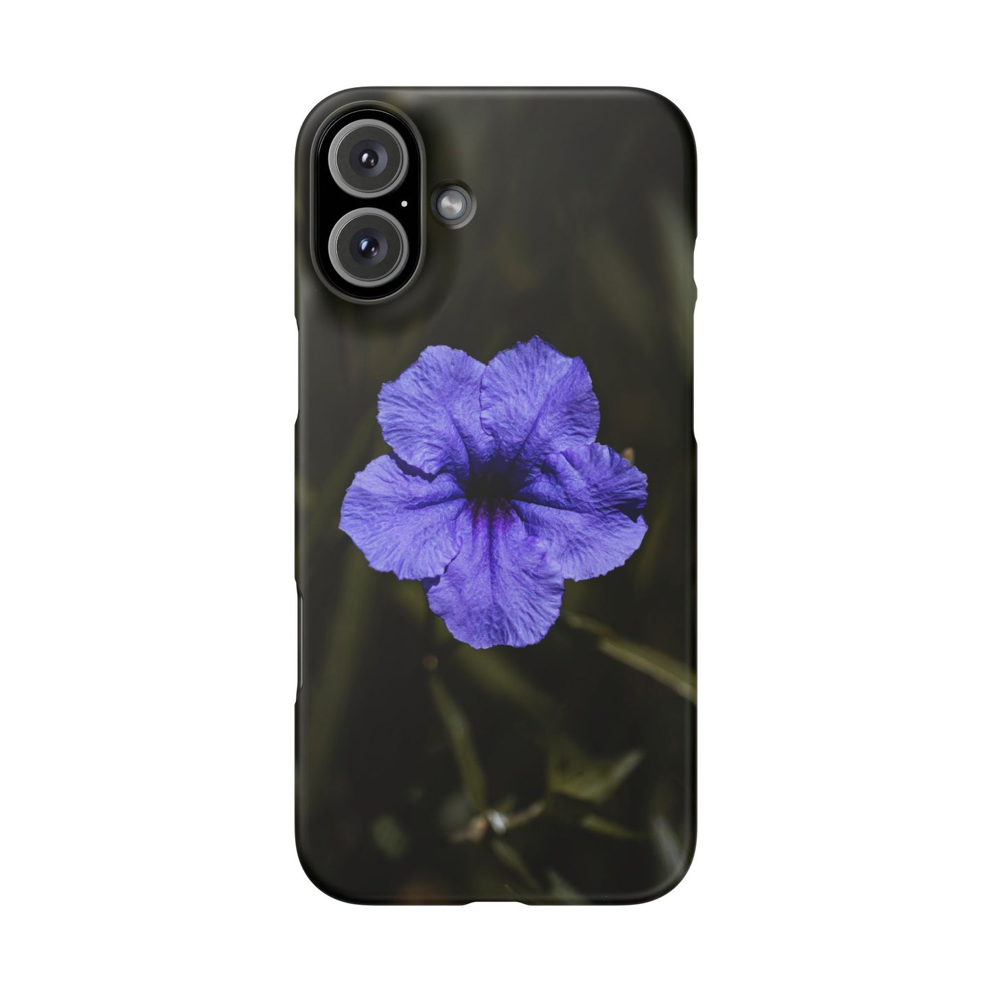 Floral Purple Petunia Phone Case — Slim Snap Case with Single Bloom