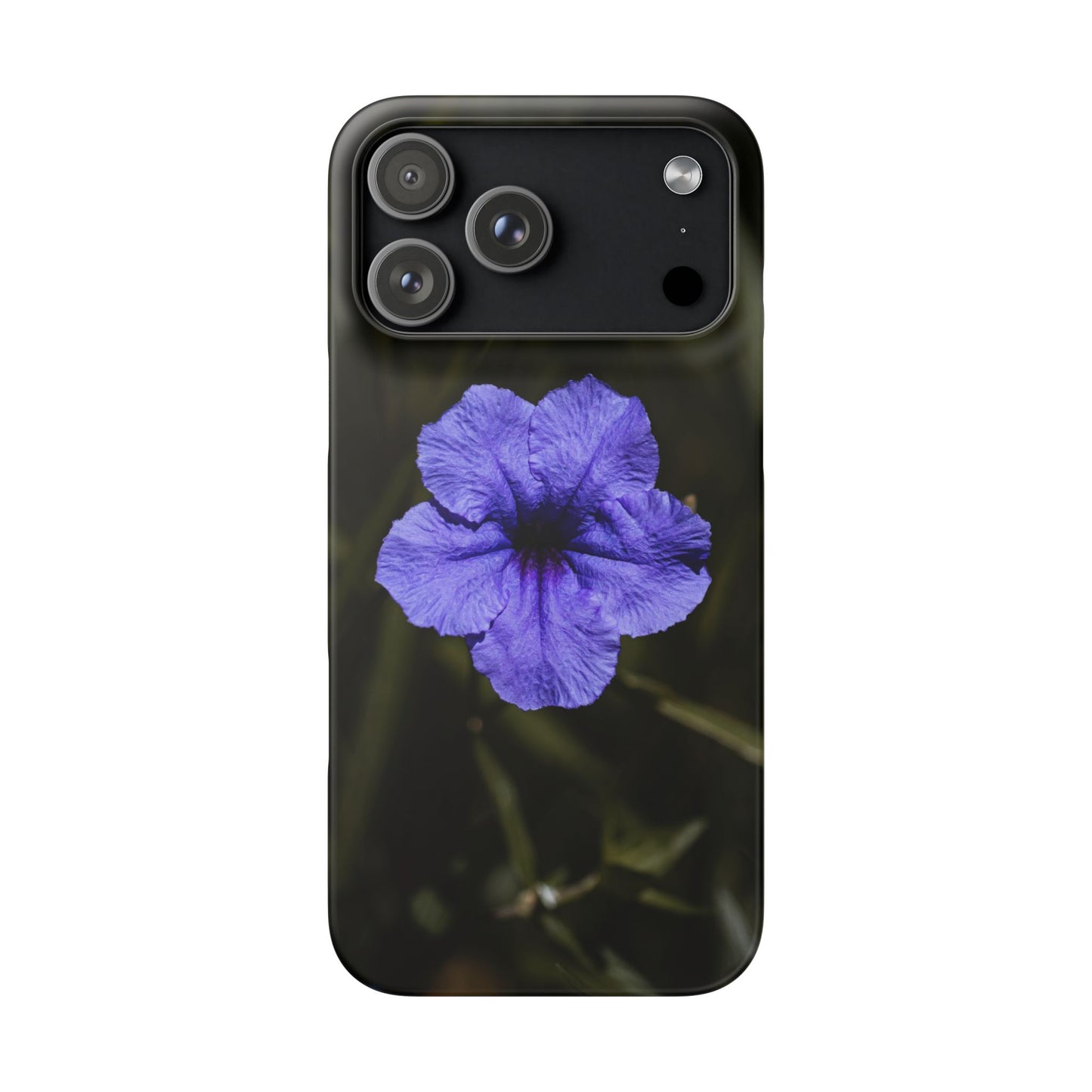 Floral Purple Petunia Phone Case — Slim Snap Case with Single Bloom