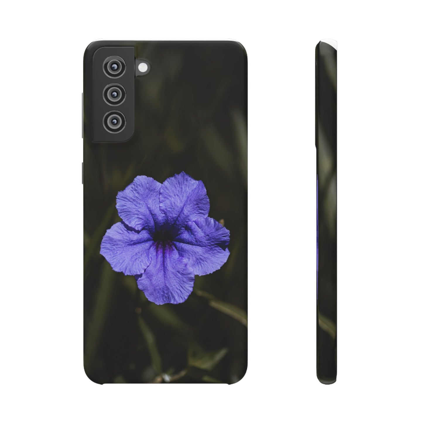 Purple Petunia Phone Case — Floral Snap Case