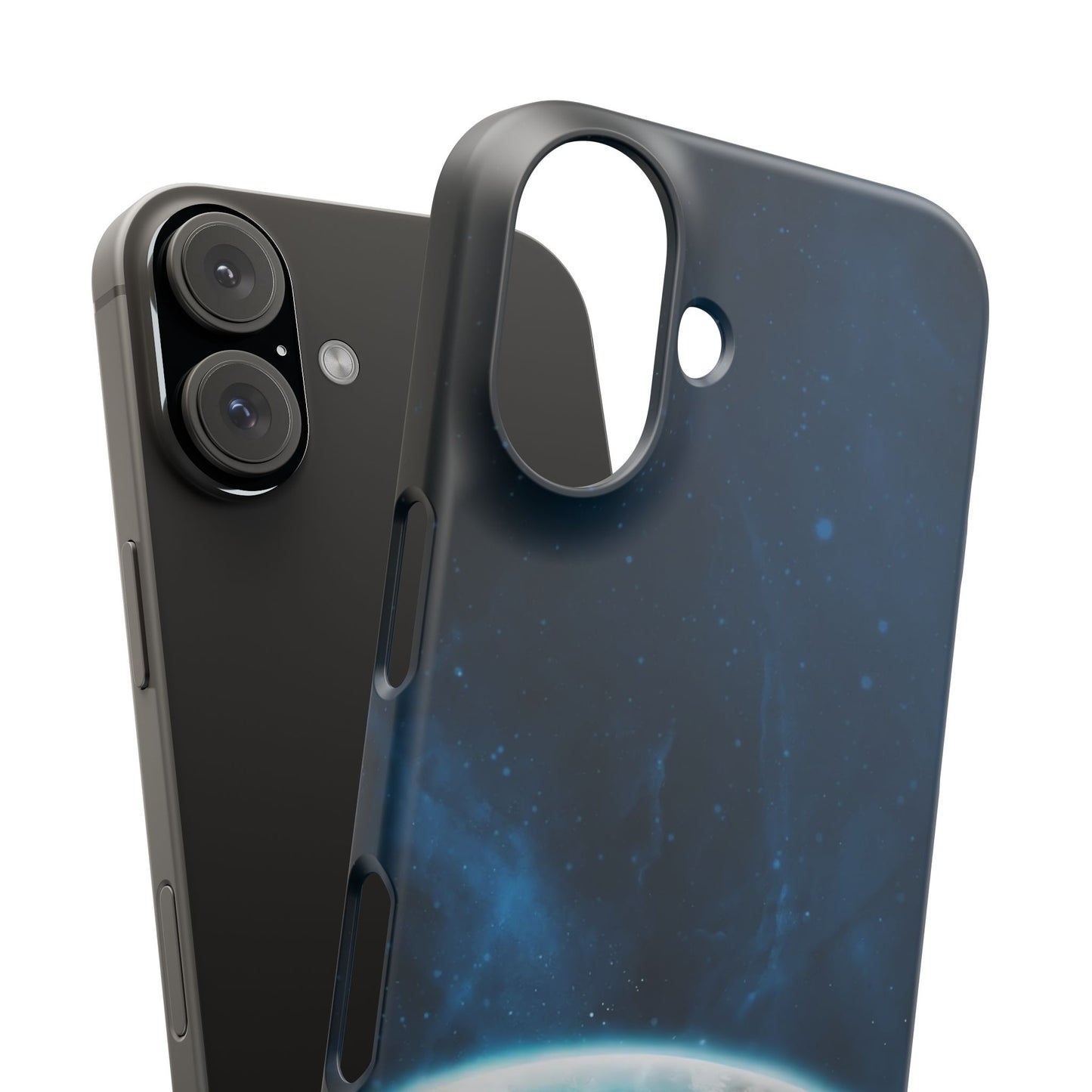 Galaxy Horizon Phone Case — Blue Space Planet Snap Case
