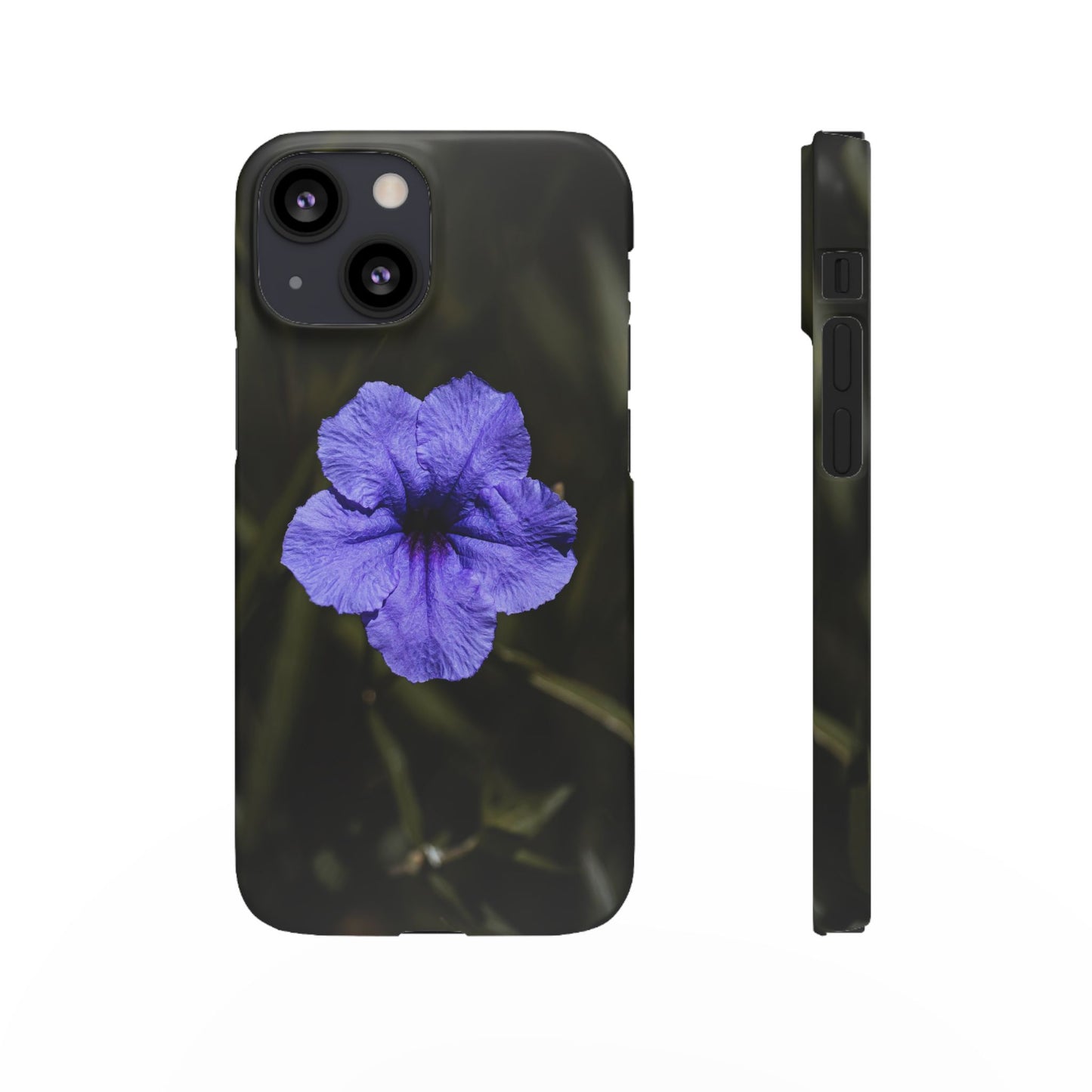 Floral Purple Petunia Phone Case — Slim Snap Case with Single Bloom