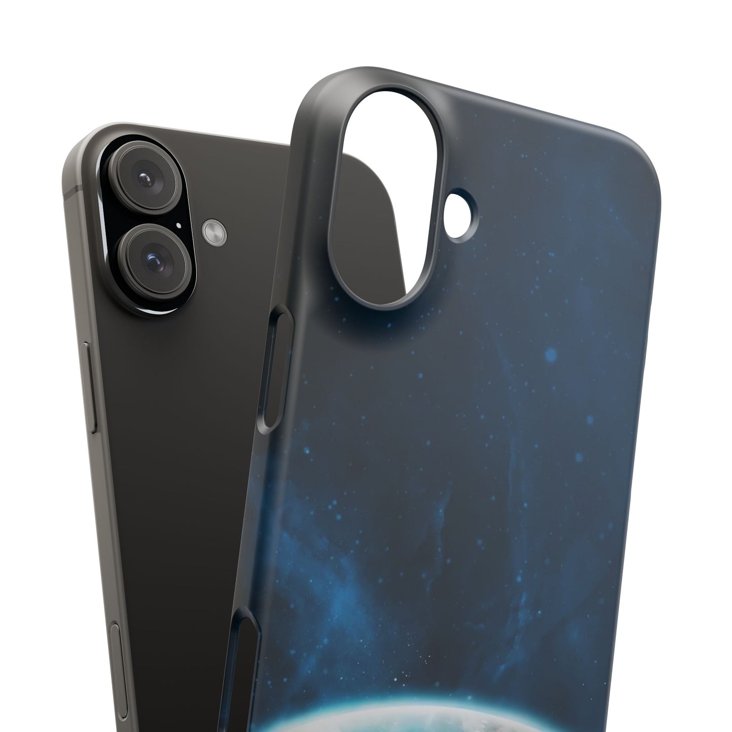Galaxy Horizon Phone Case — Blue Space Planet Snap Case
