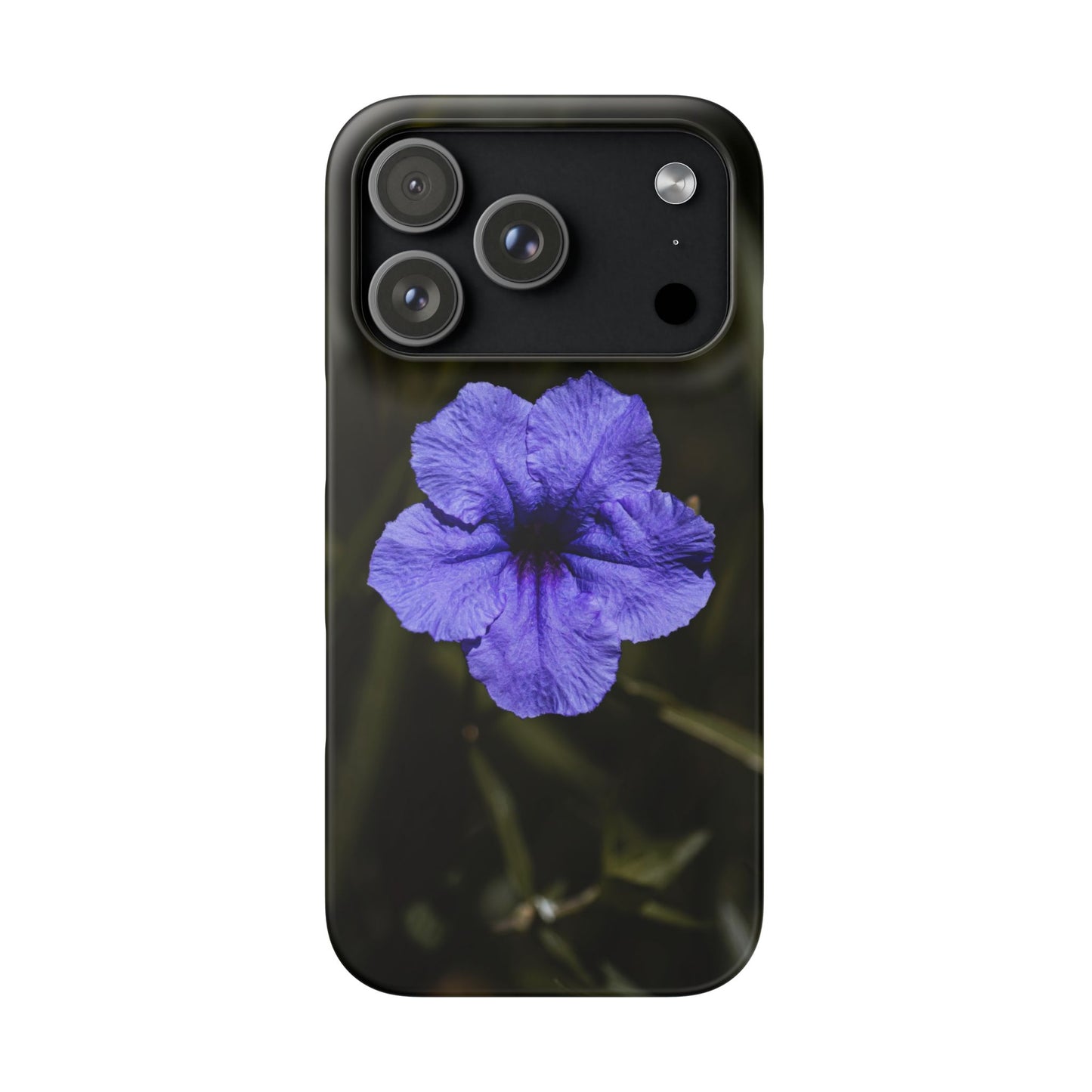 Floral Purple Petunia Phone Case — Slim Snap Case with Single Bloom